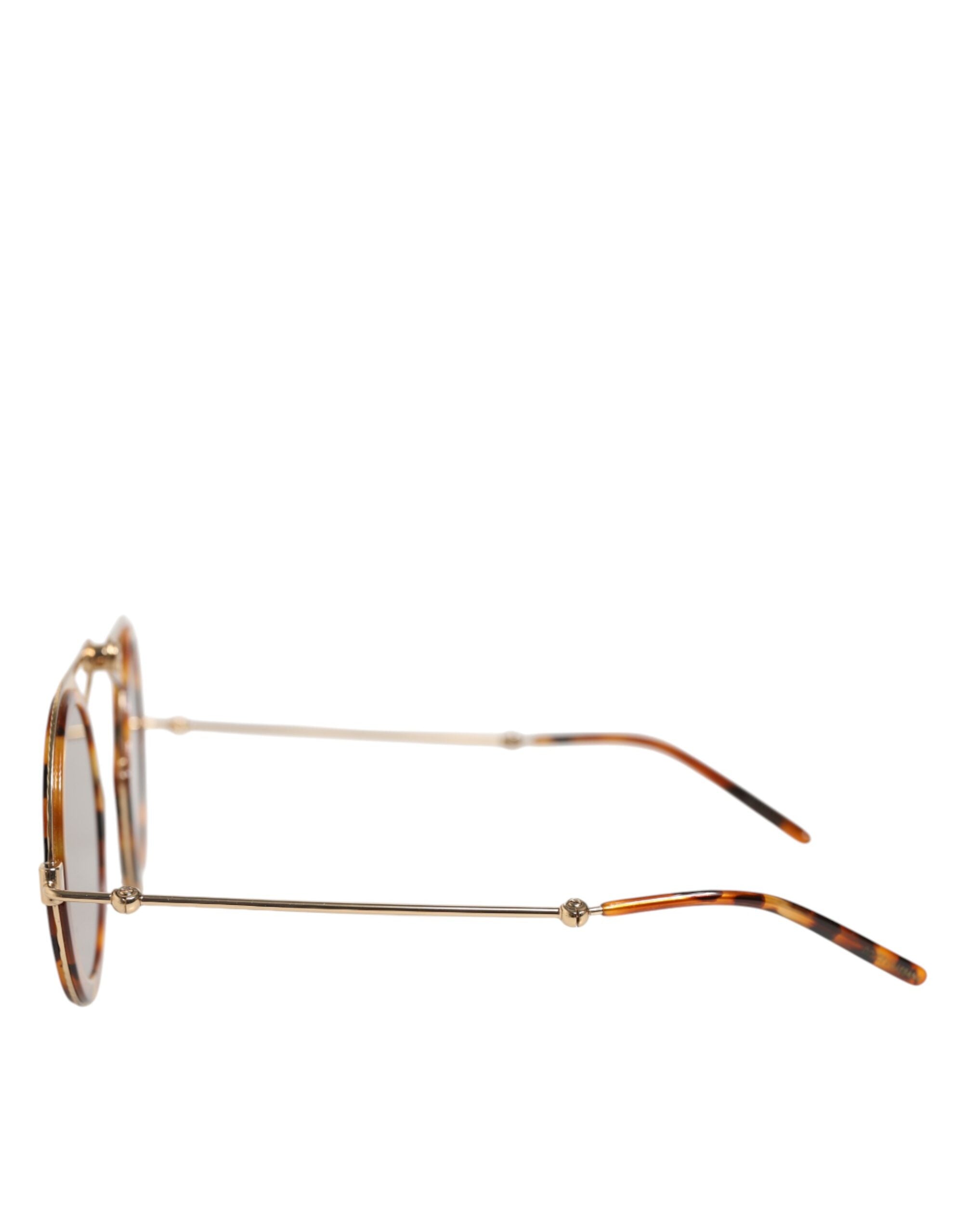 Dolce & Gabbana Gold Havana Rahmen DG Fatto A Mano Sonnenbrille-4