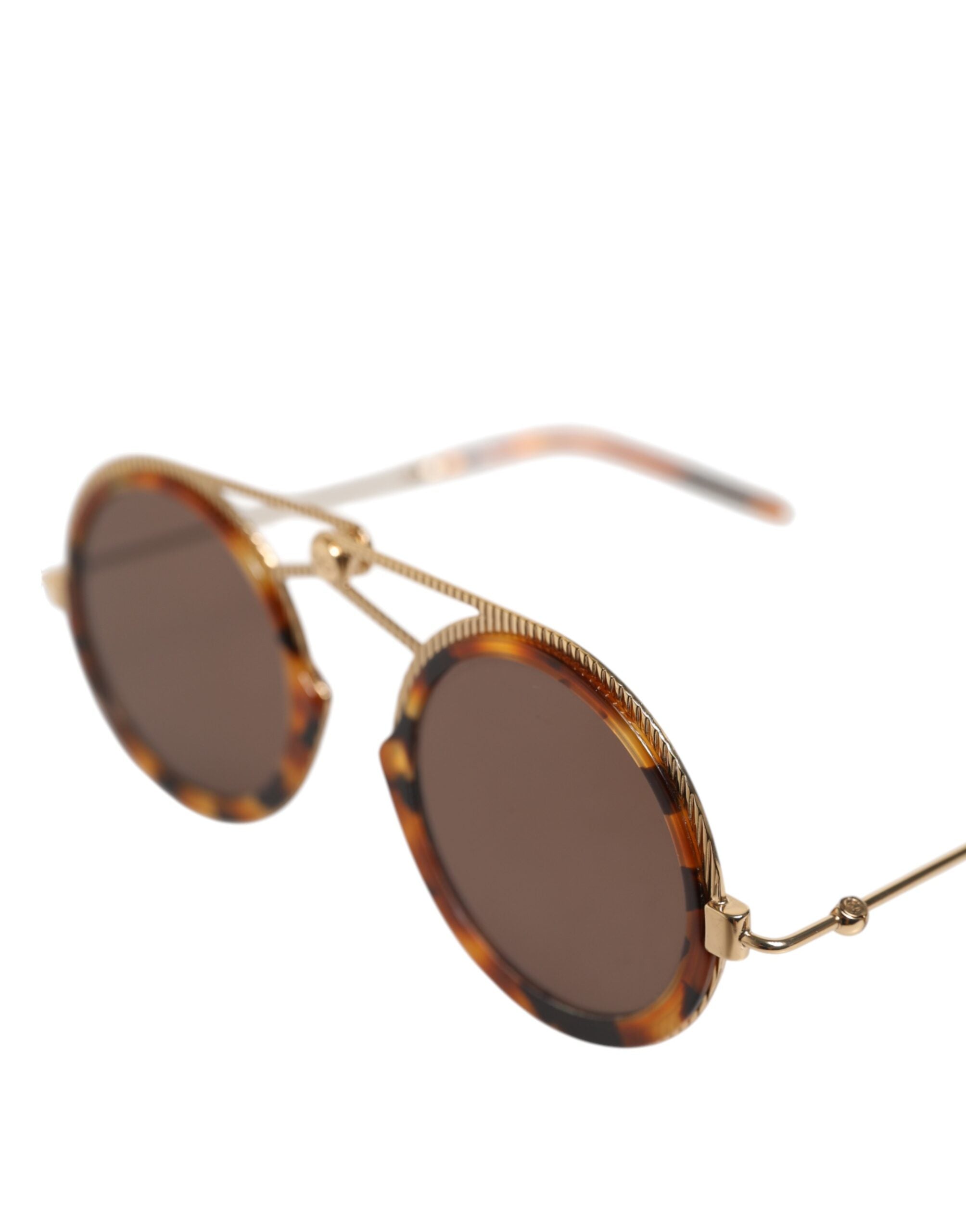 Dolce & Gabbana Gold Havana Rahmen DG Fatto A Mano Sonnenbrille-6