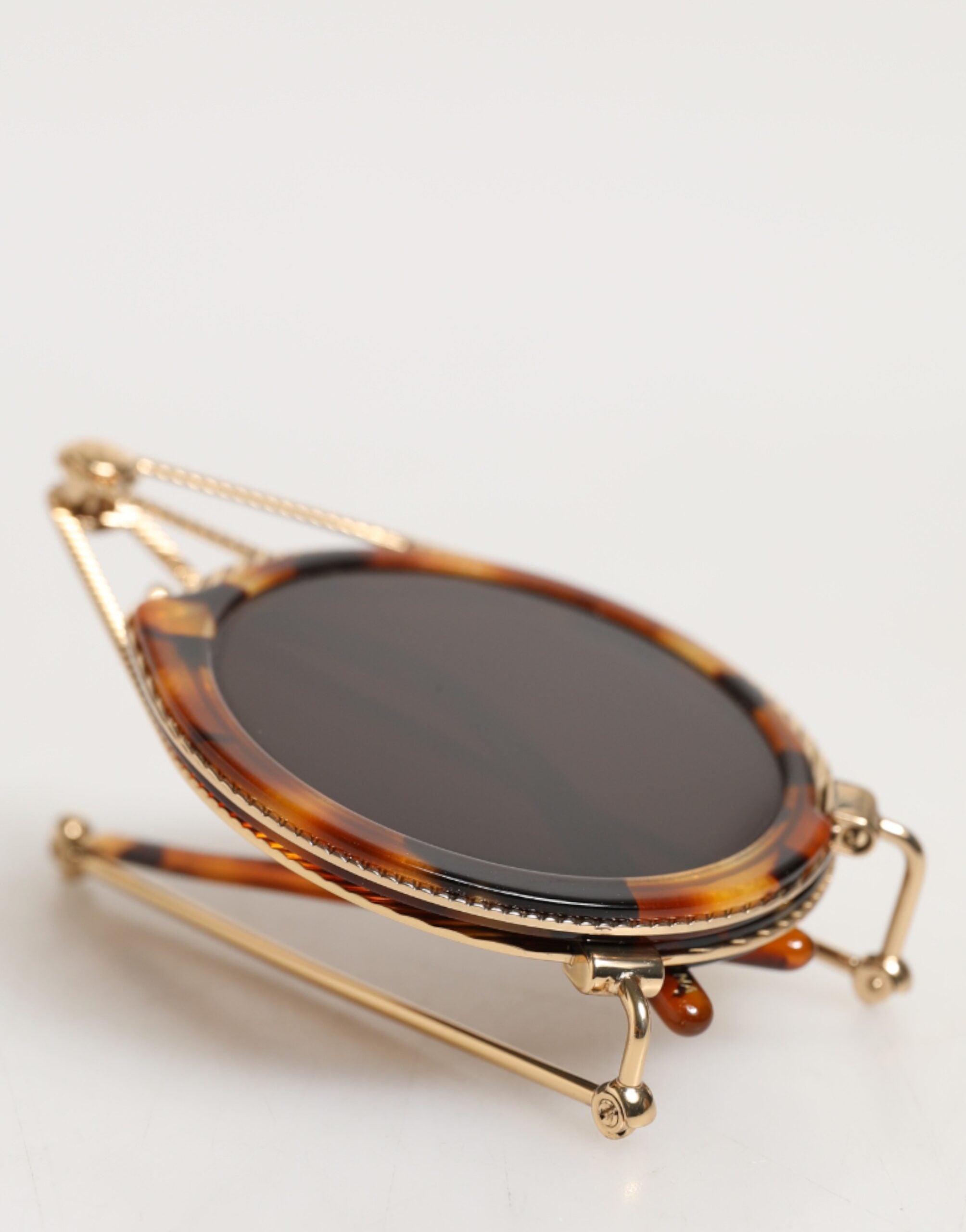 Dolce & Gabbana Gold Havana Rahmen DG Fatto A Mano Sonnenbrille-7