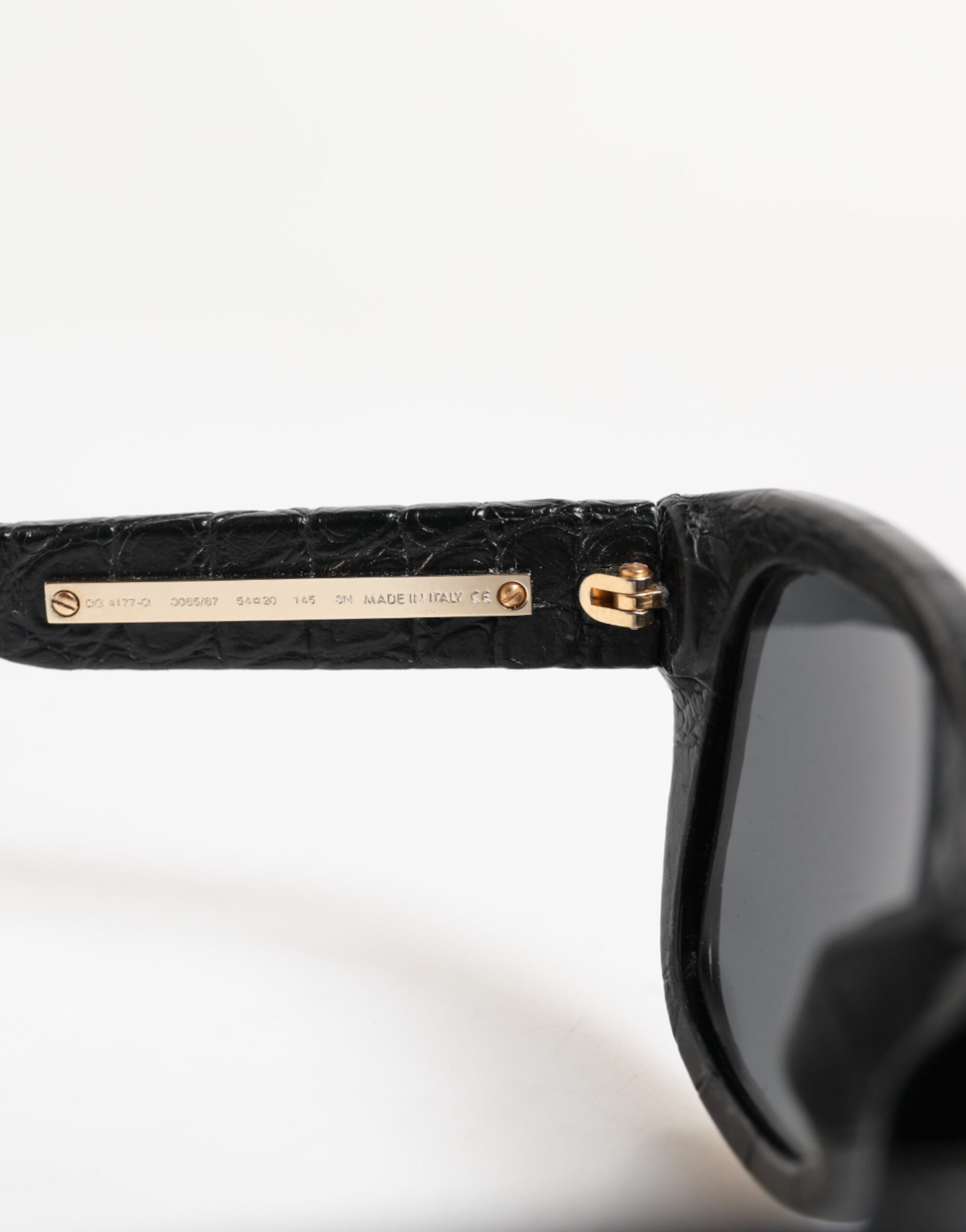 Dolce & Gabbana DG4177 Sunglasses with leather frames and tinted lenses-6