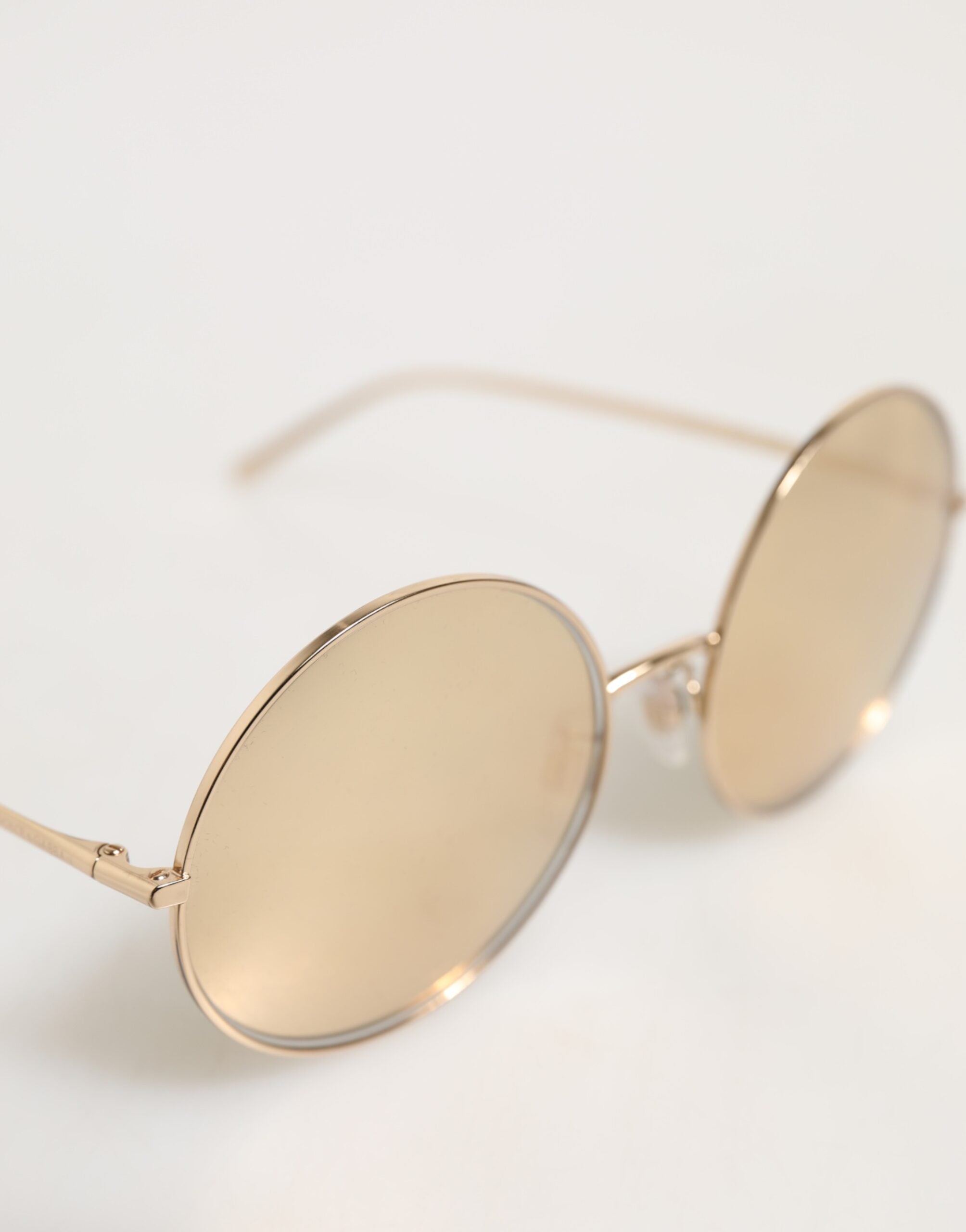 Dolce & Gabbana Goldene Metall-Sonnenbrille im Rundstil-7