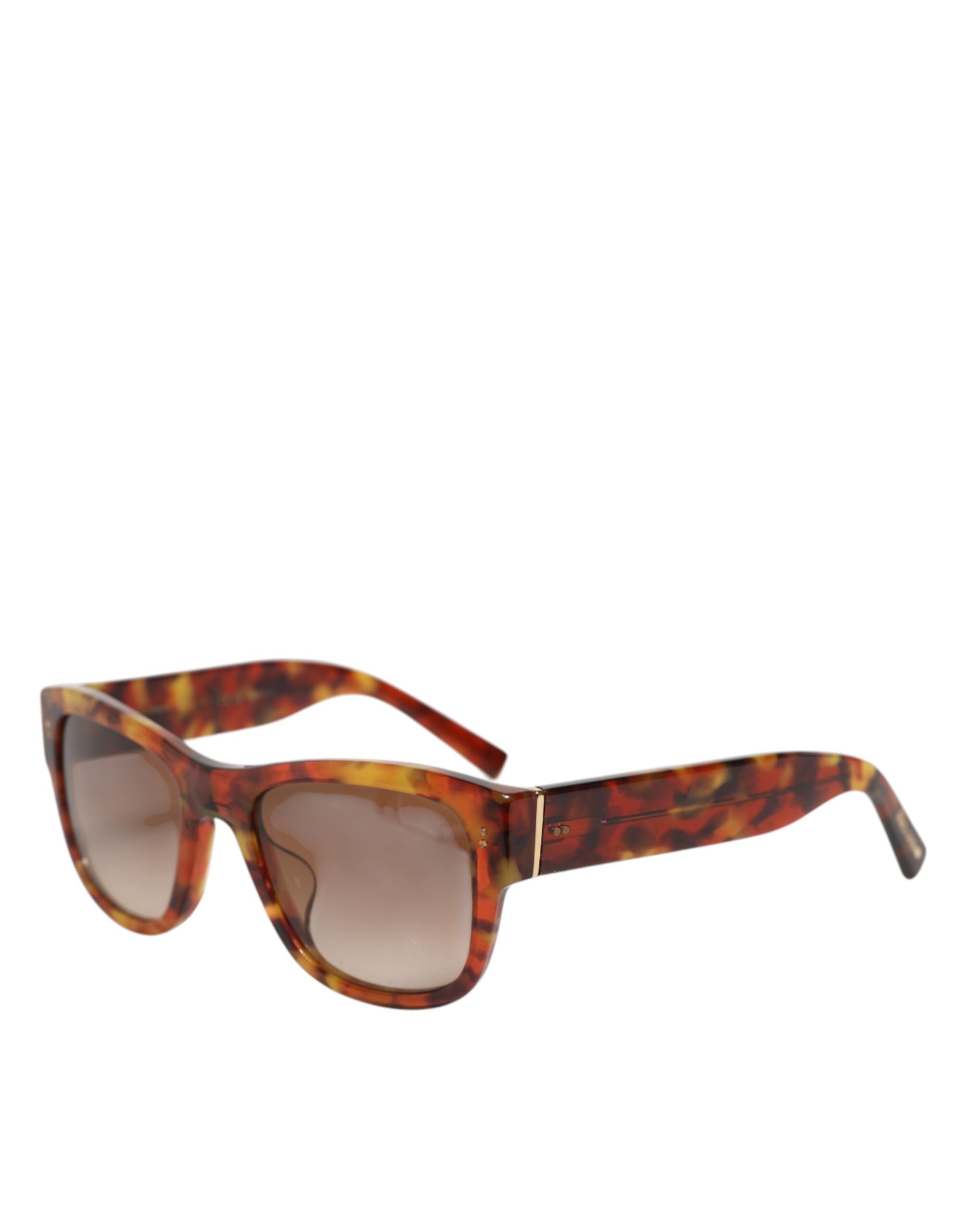 Gafas de sol Dolce & Gabbana DG4338F en marrón habana con montura completa y lentes redondas-3