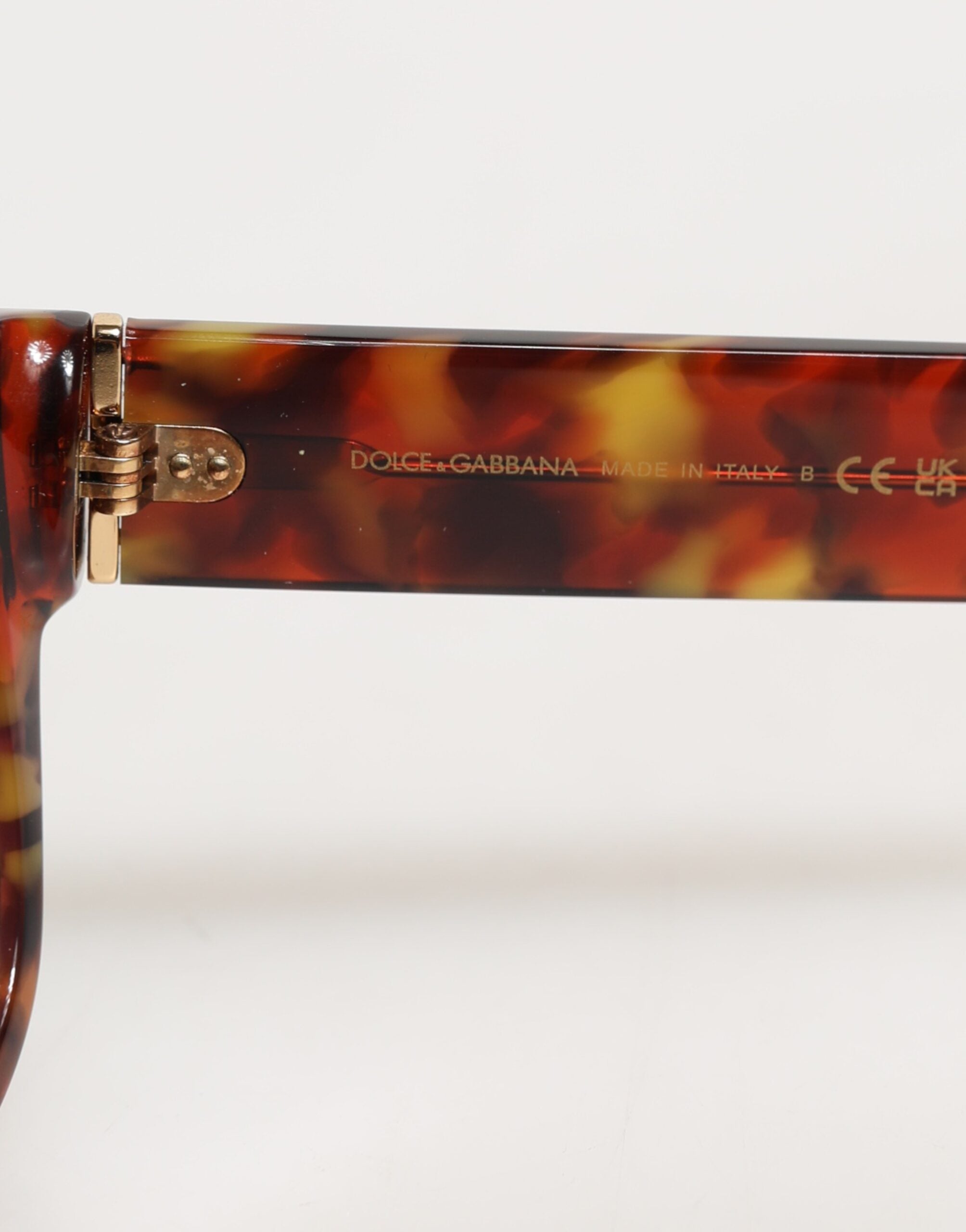 Gafas de sol Dolce & Gabbana DG4338F en marrón habana con montura completa y lentes redondas-5