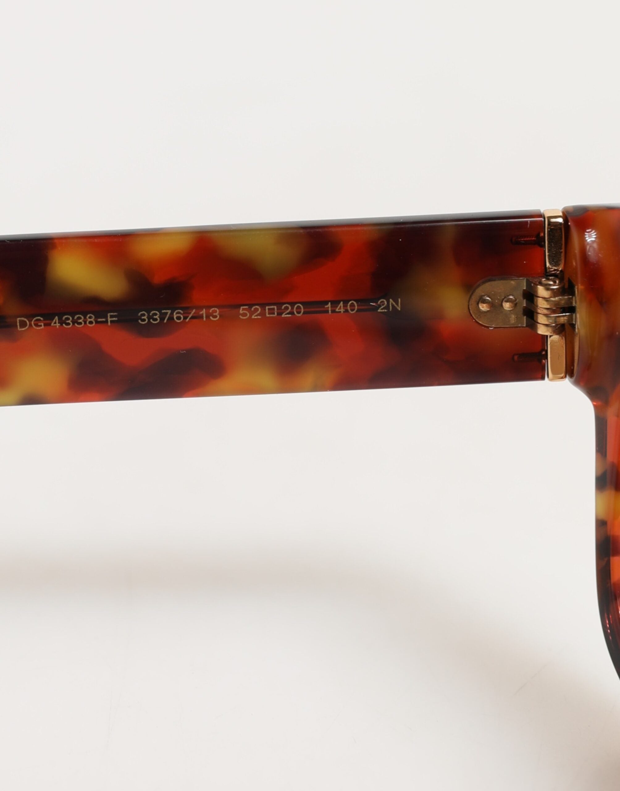 Gafas de sol Dolce & Gabbana DG4338F en marrón habana con montura completa y lentes redondas-6