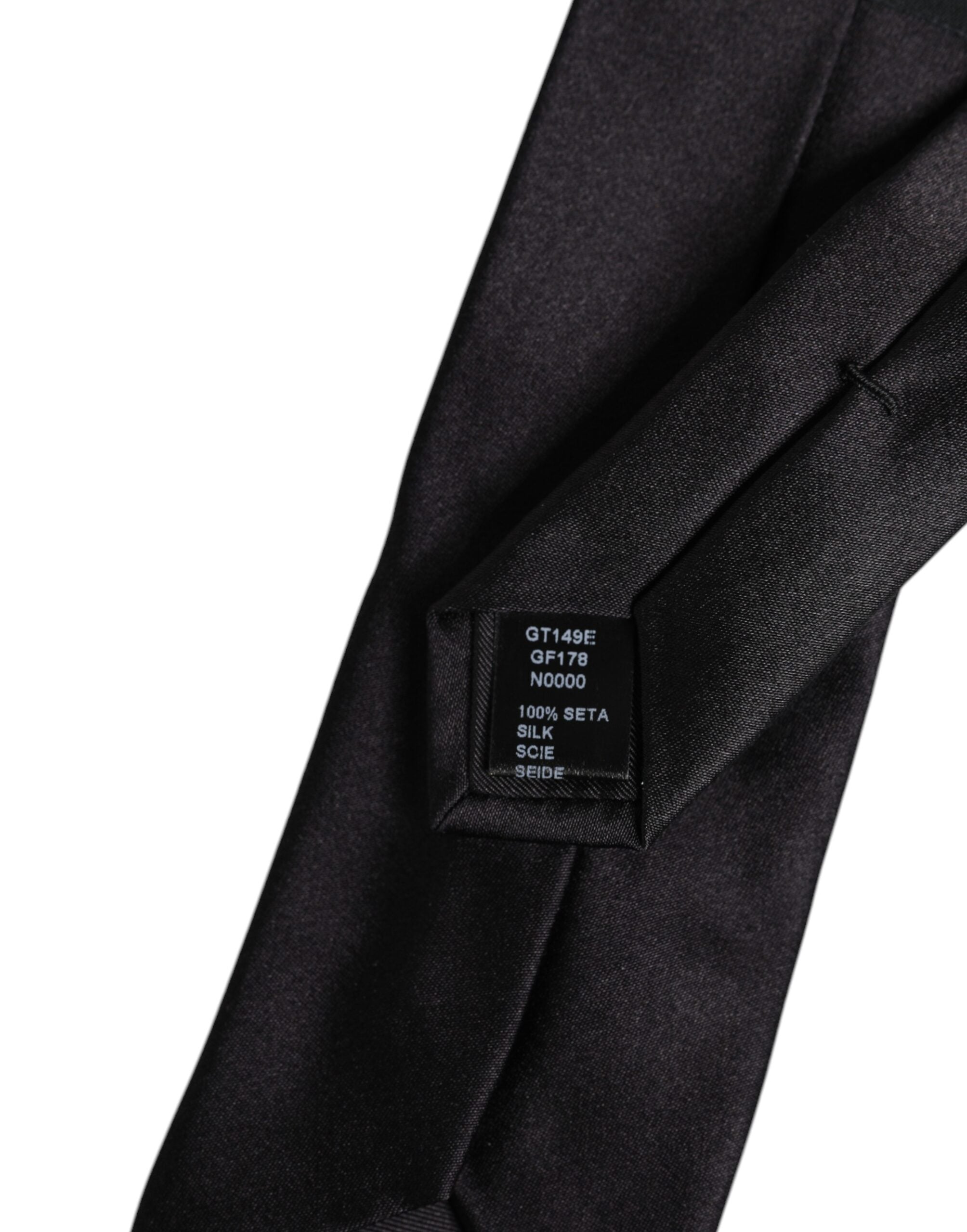 Dolce & Gabbana Black Silk Safety Pins, Adjustable Tie-8
