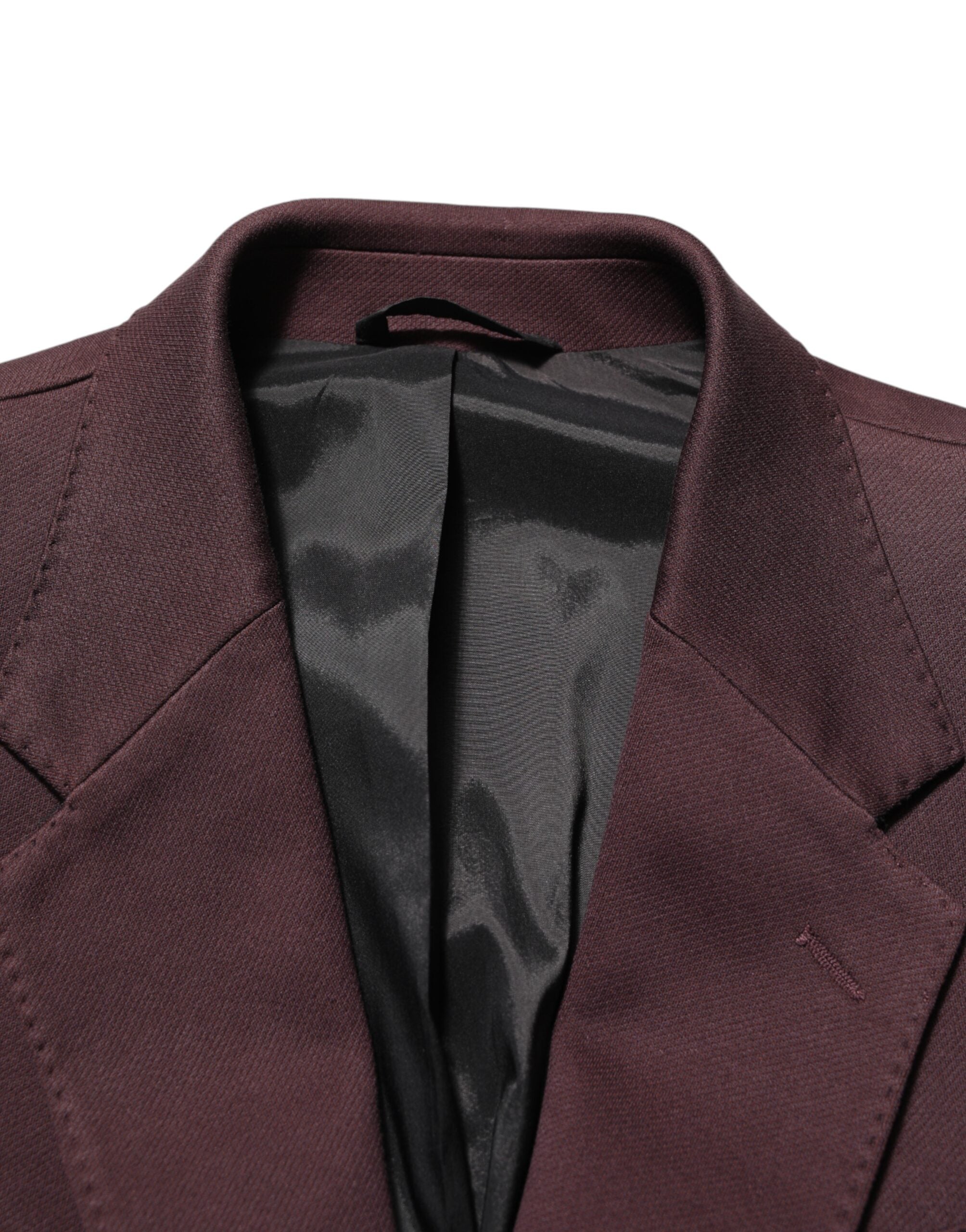 Dolce & Gabbana maroon-red cotton blazer with 2 buttons-7
