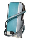 Bolso bandolera de piel azul Dolce & Gabbana con ranura para tarjetas y bolsillo para teléfono móvil-2