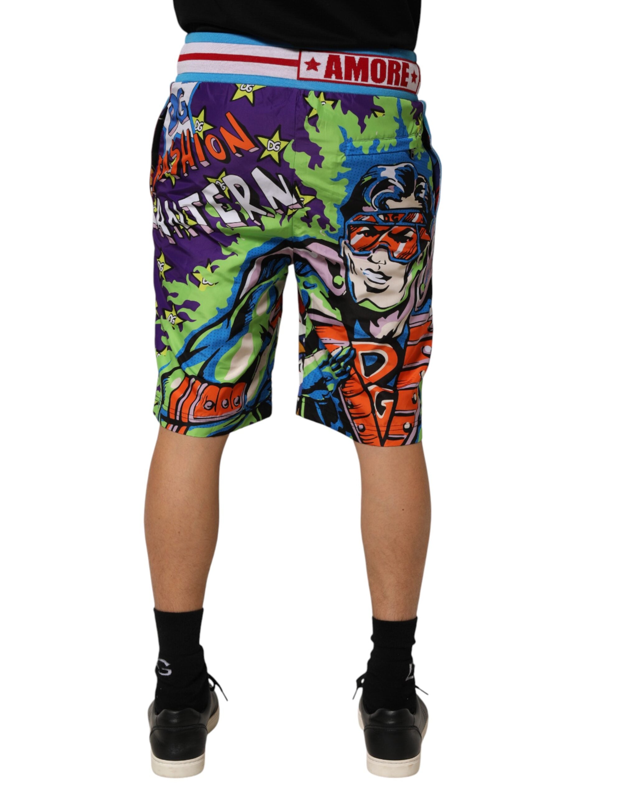 Dolce & Gabbana Bermuda shorts with Captain Sicily print-4