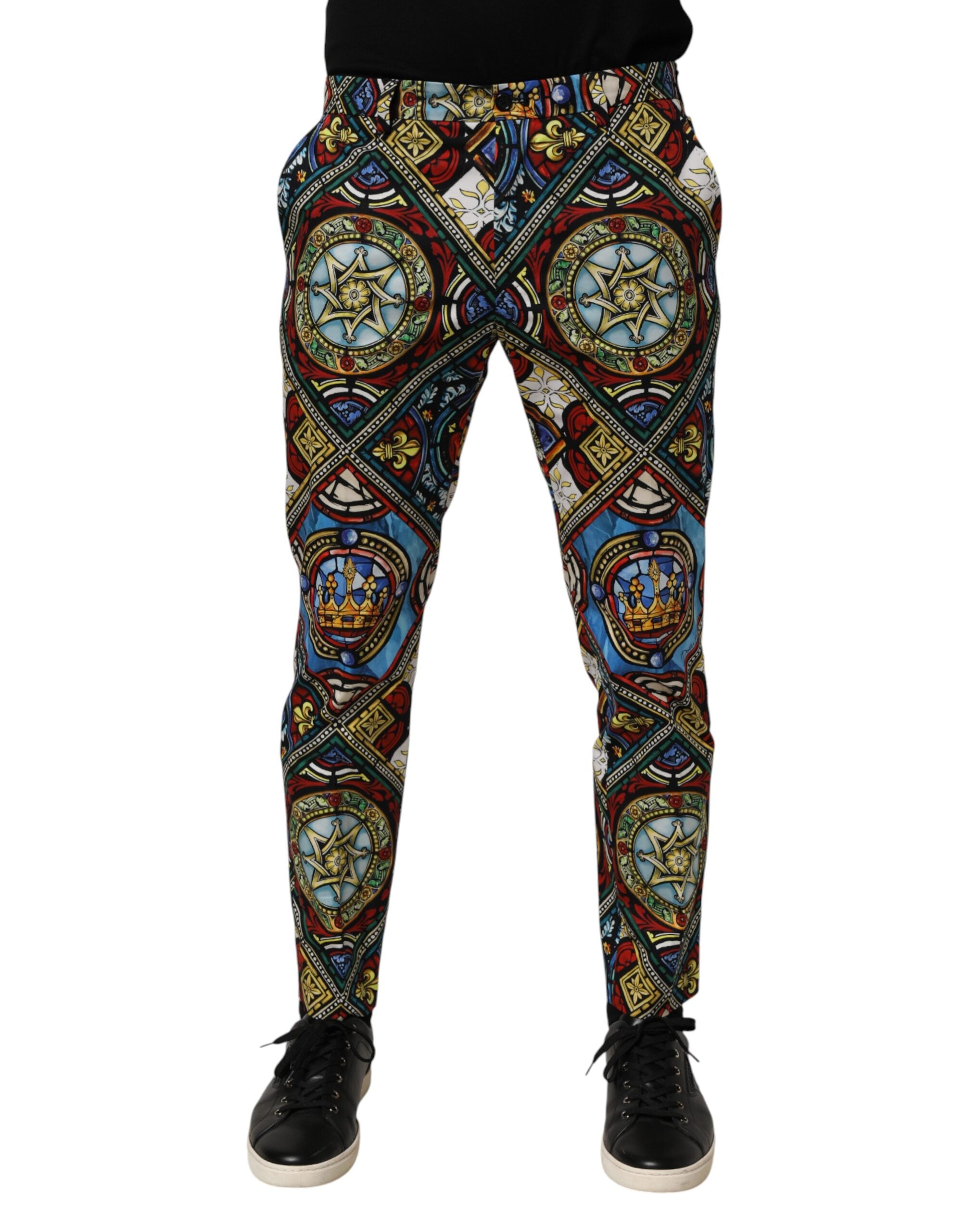 Dolce & Gabbana Hose mit Buntglasfenster-Print in Multicolor-1