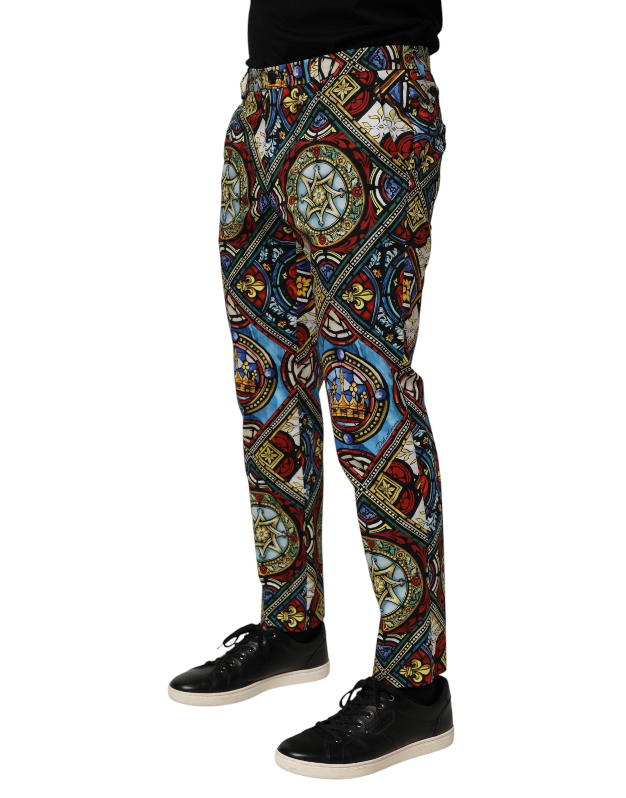 Dolce & Gabbana Hose mit Buntglasfenster-Print in Multicolor-3