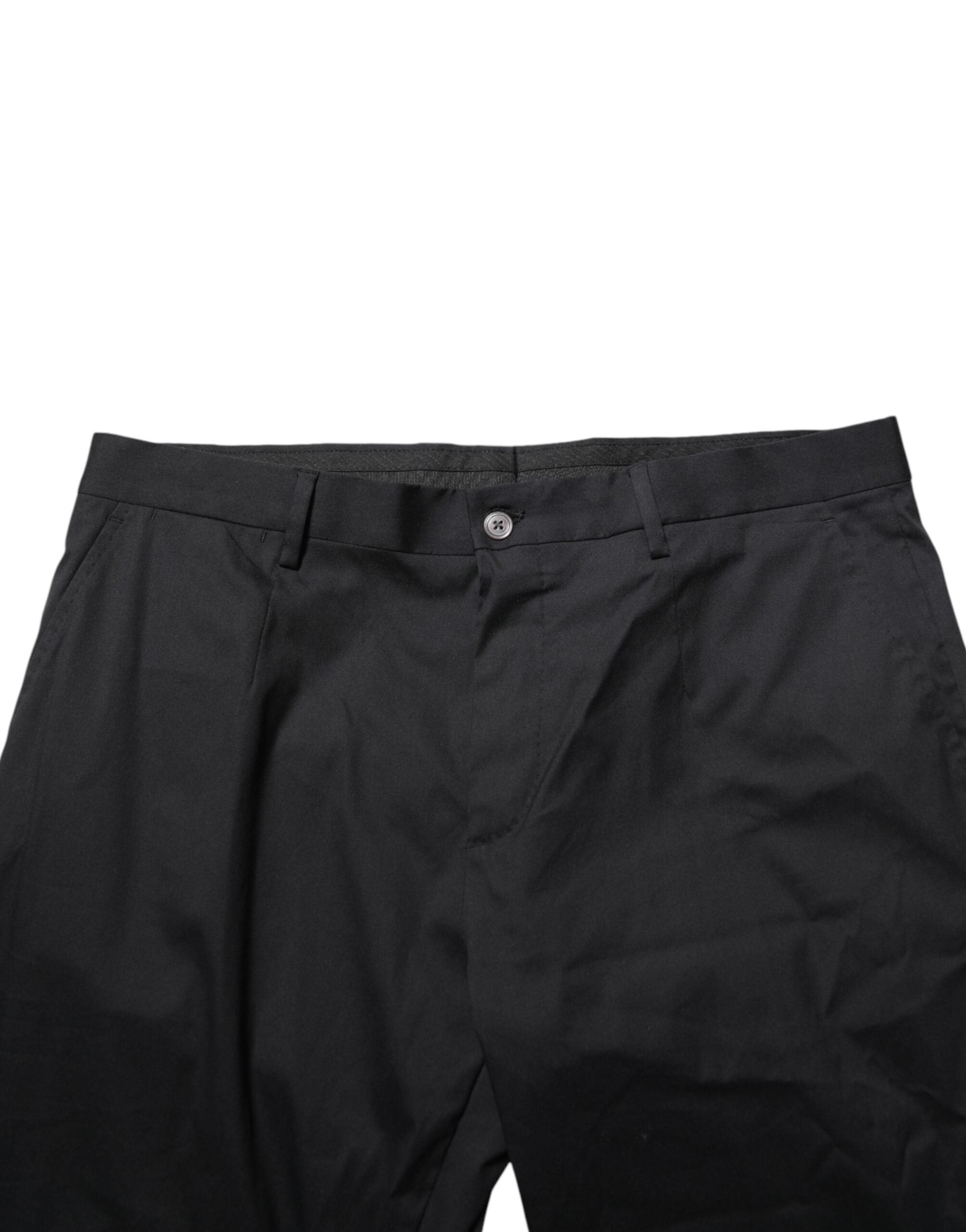Dolce & Gabbana Black Cotton Suit Trousers for Men-5