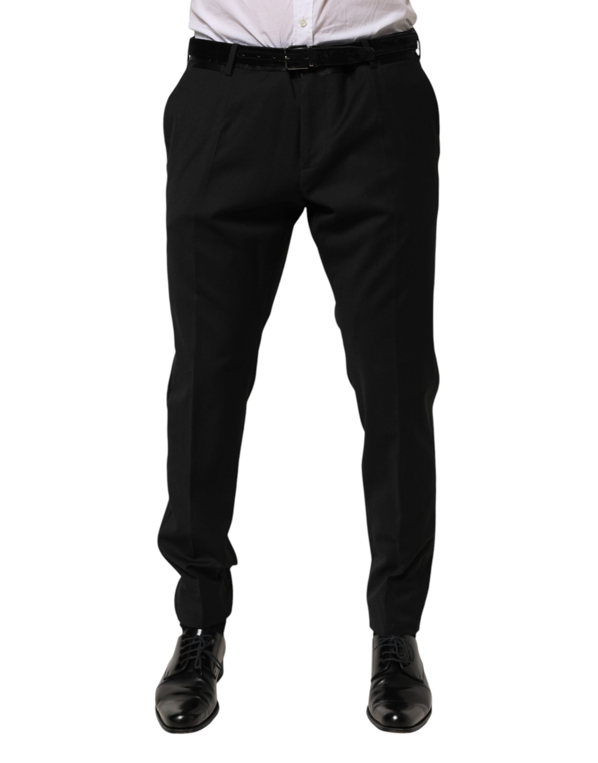 Dolce & Gabbana Black Wool Suit Trousers for Men-2