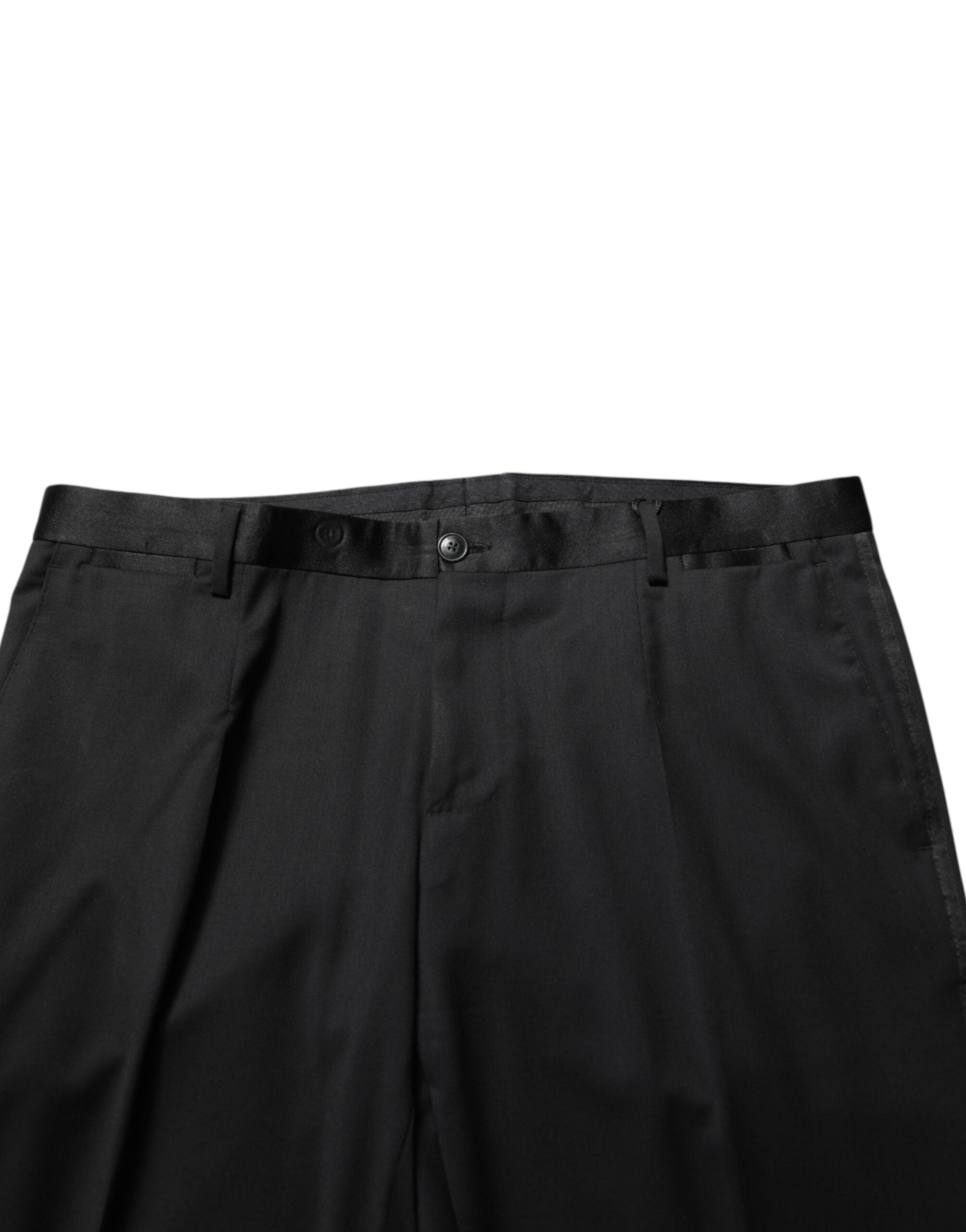 Dolce & Gabbana Black Wool Suit Trousers for Men-5