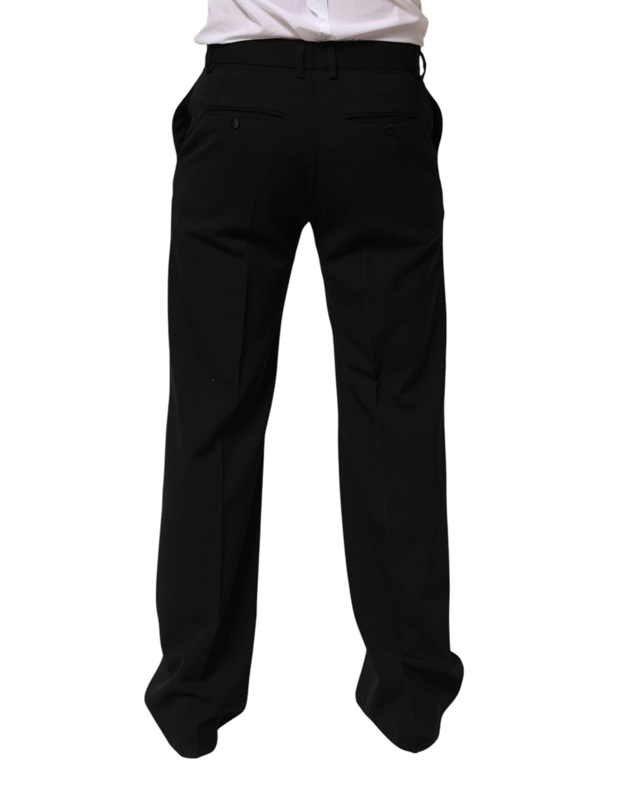 Dolce & Gabbana Black Wool Suit Trousers for Men-5