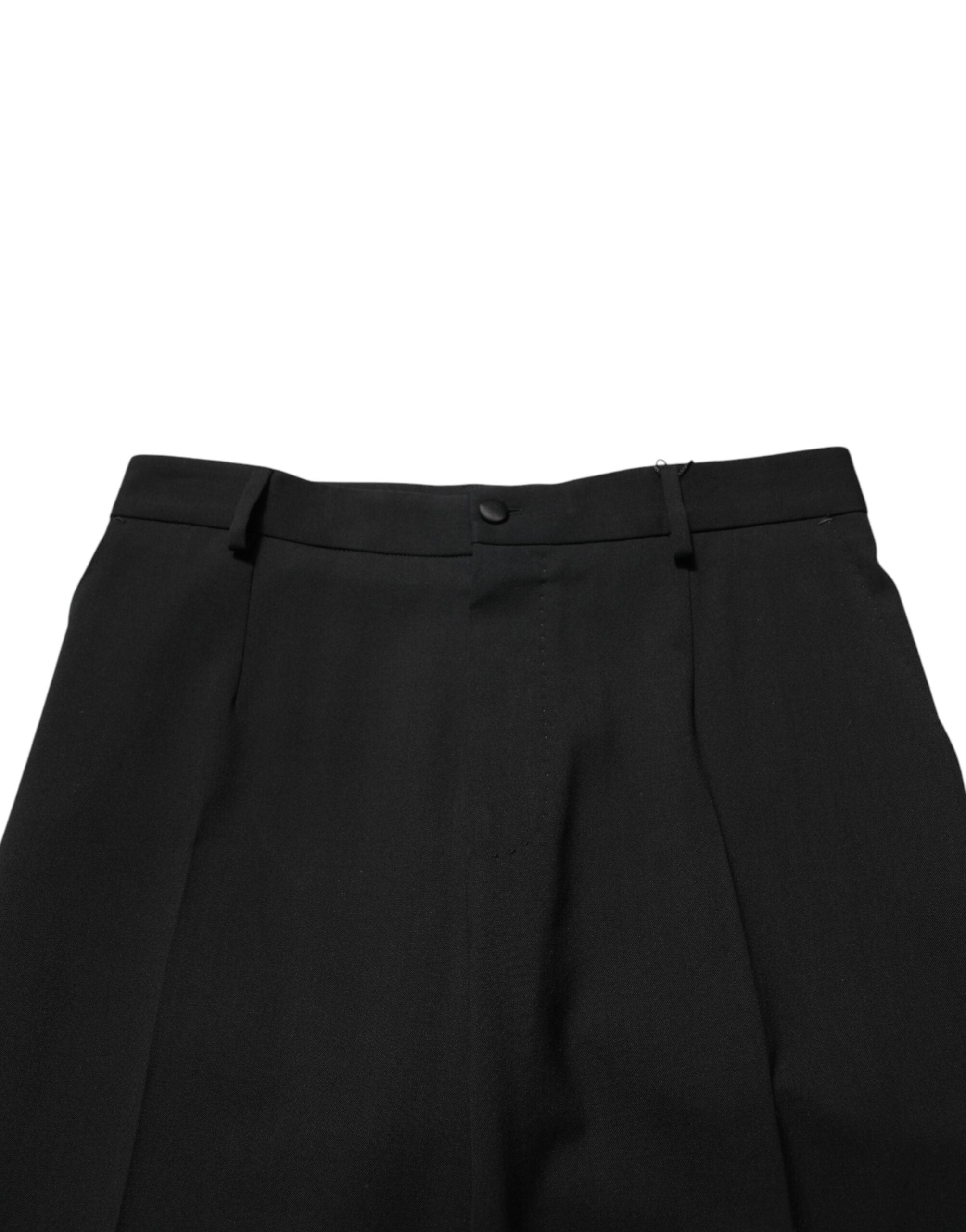 Dolce & Gabbana Black Wool Suit Trousers for Men-6