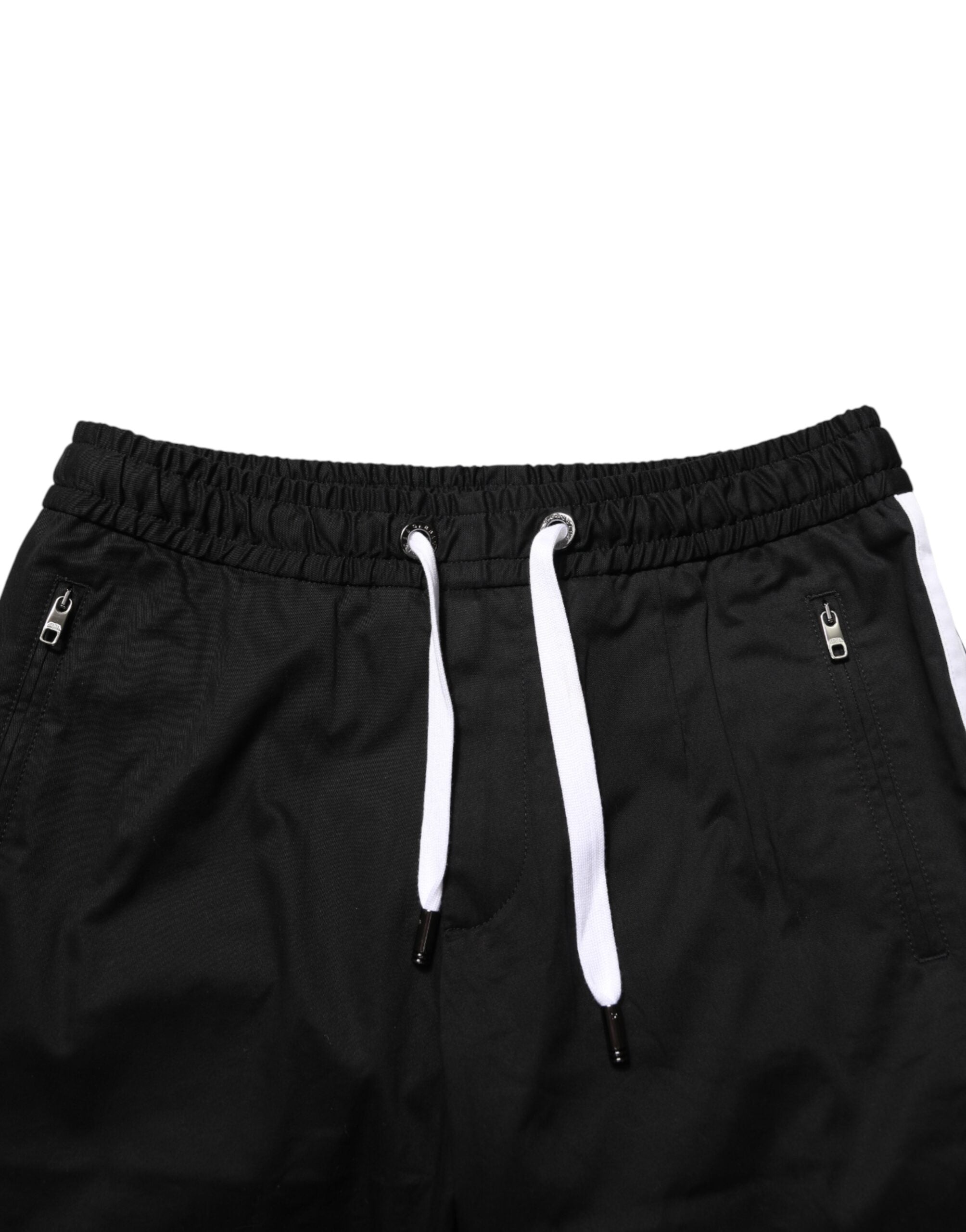 Bermudas de algodón elástico negro Dolce & Gabbana para hombre-5
