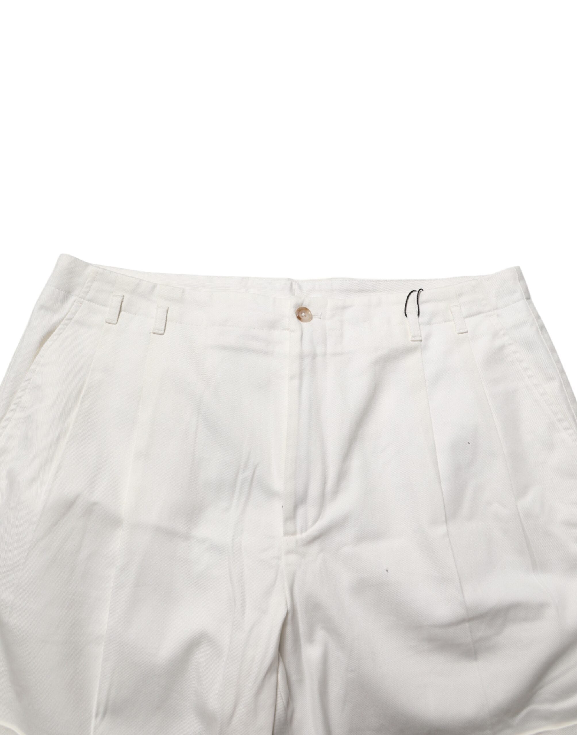 Dolce & Gabbana Weiße Baumwoll-Bermuda-Shorts für Herren mit mittelhohem Bund-5