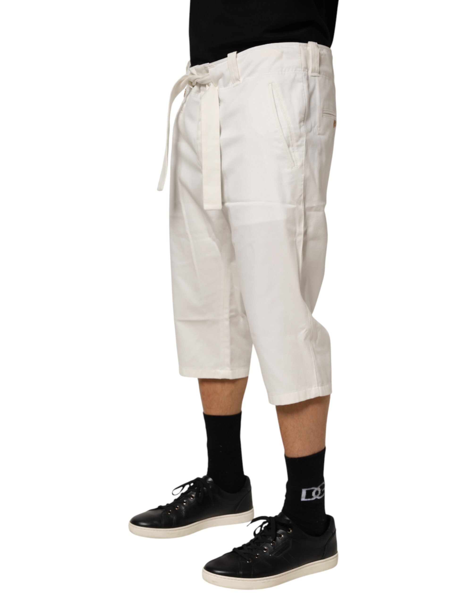Dolce & Gabbana Weiße Baumwoll-Stretch-Crops-3