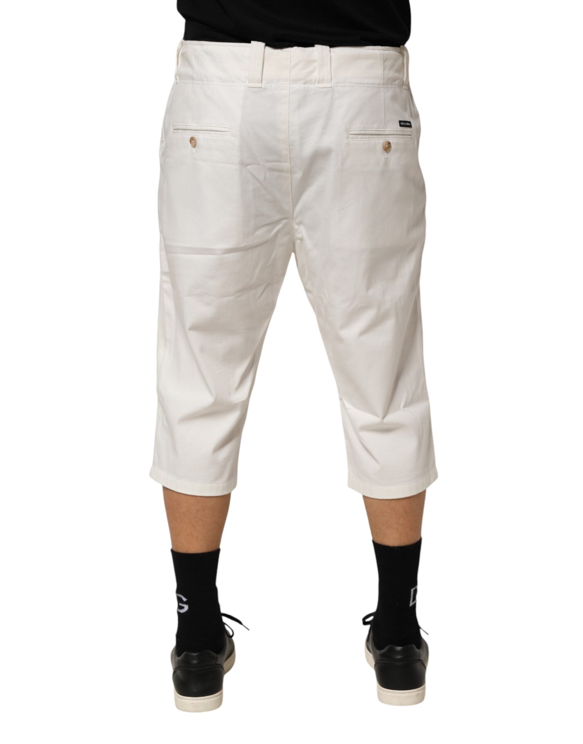 Dolce & Gabbana Weiße Baumwoll-Stretch-Crops-4