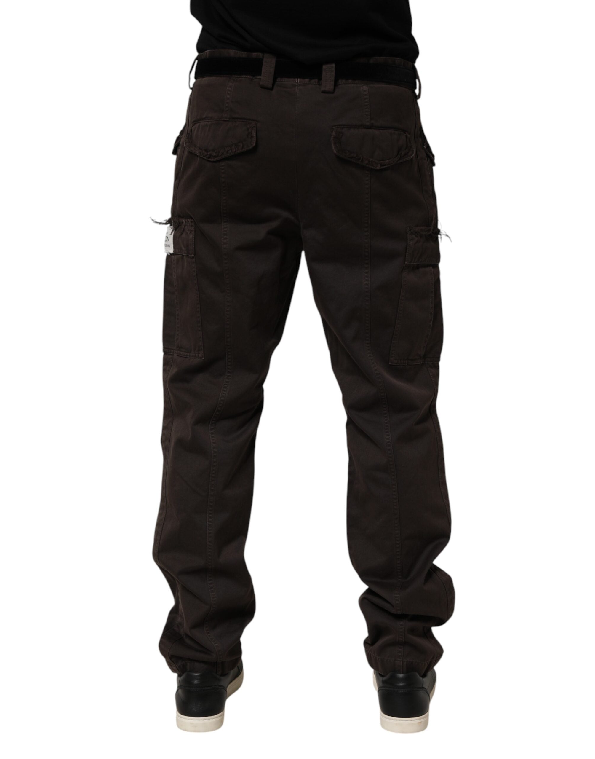 Dolce & Gabbana Braune Re-Edition Baumwoll-Cargo-Hose für Herren-4