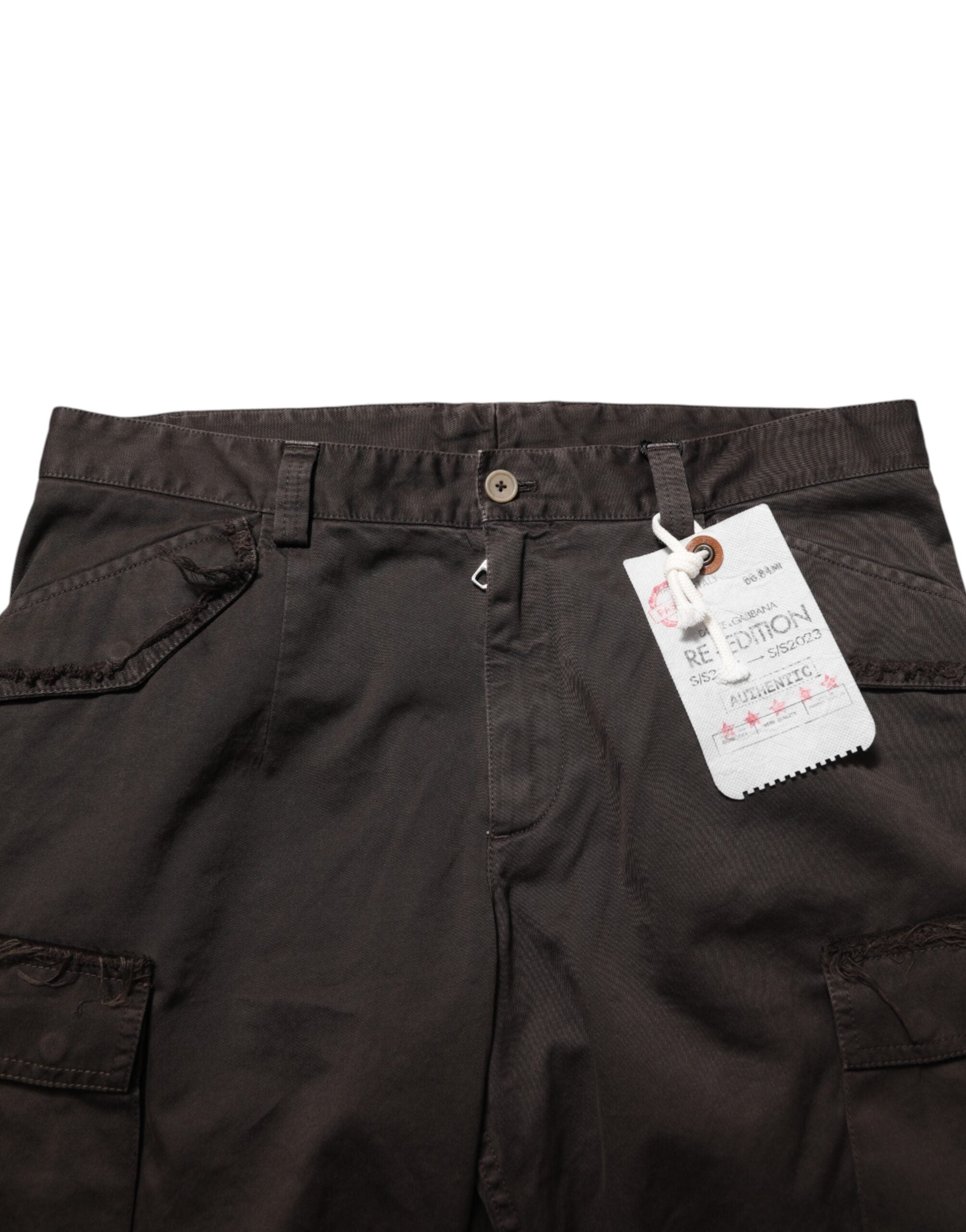 Dolce & Gabbana Braune Re-Edition Baumwoll-Cargo-Hose für Herren-5