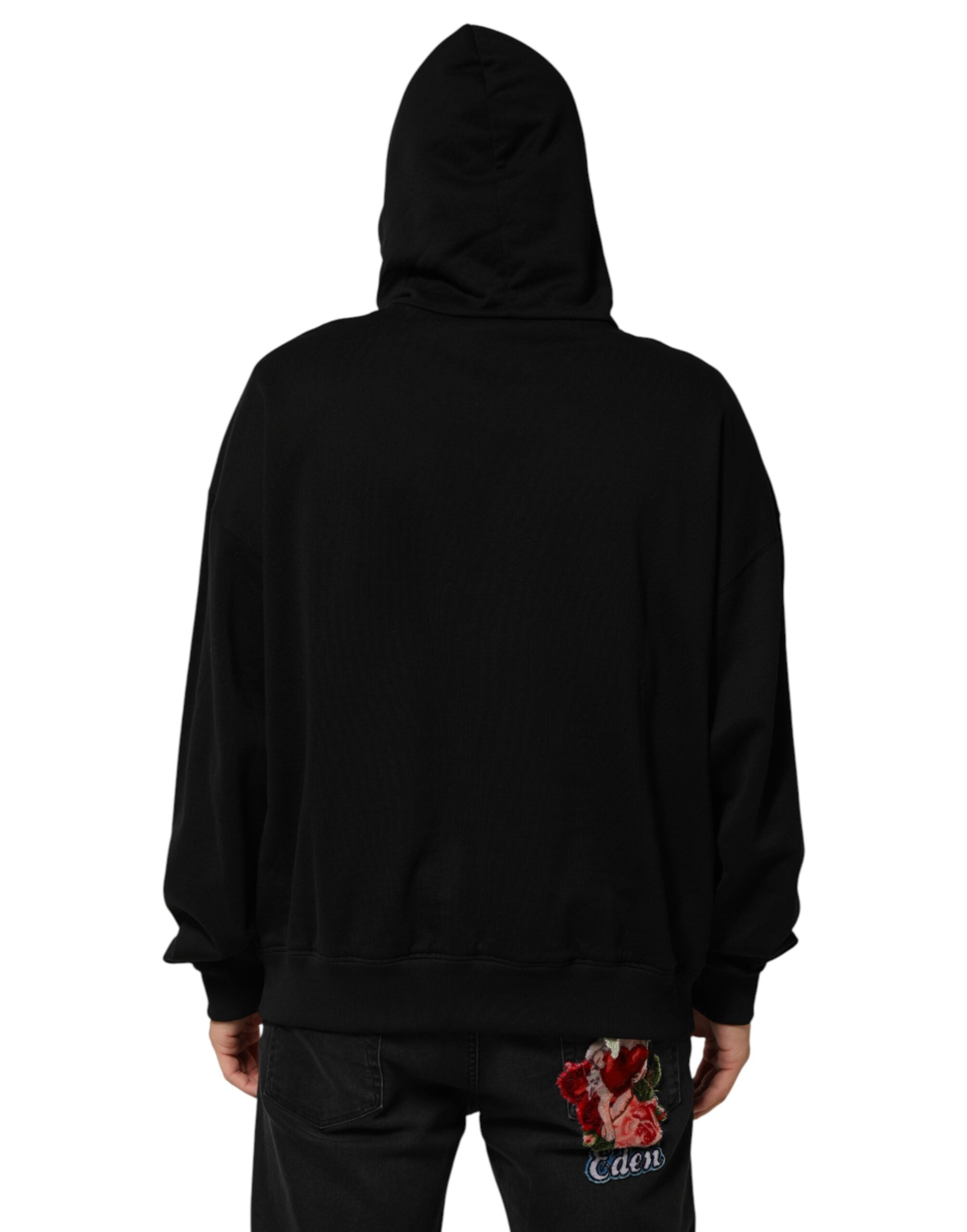 Dolce & Gabbana Black Printed Hoodie for Men-4