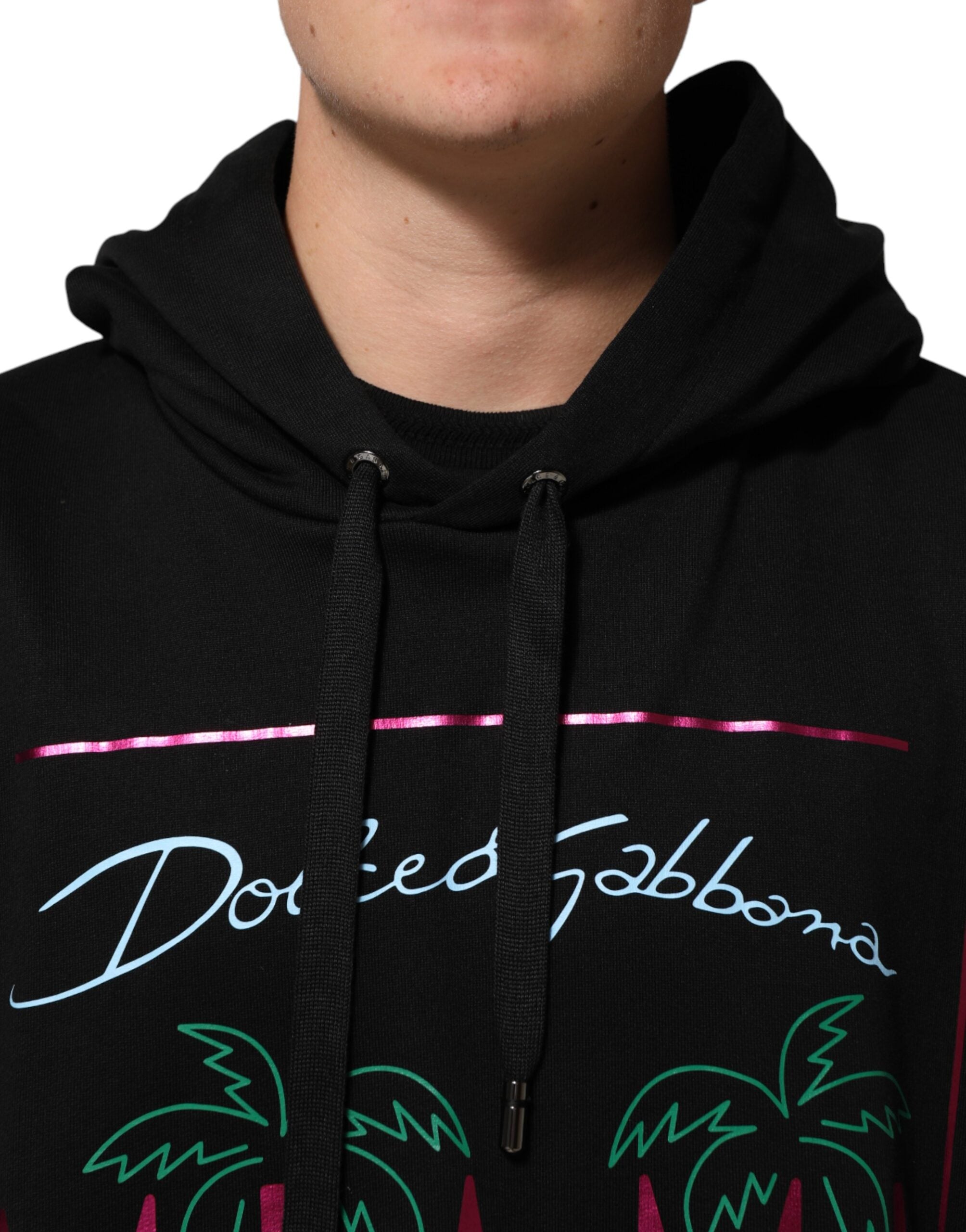 Dolce & Gabbana Black Printed Hoodie for Men-5