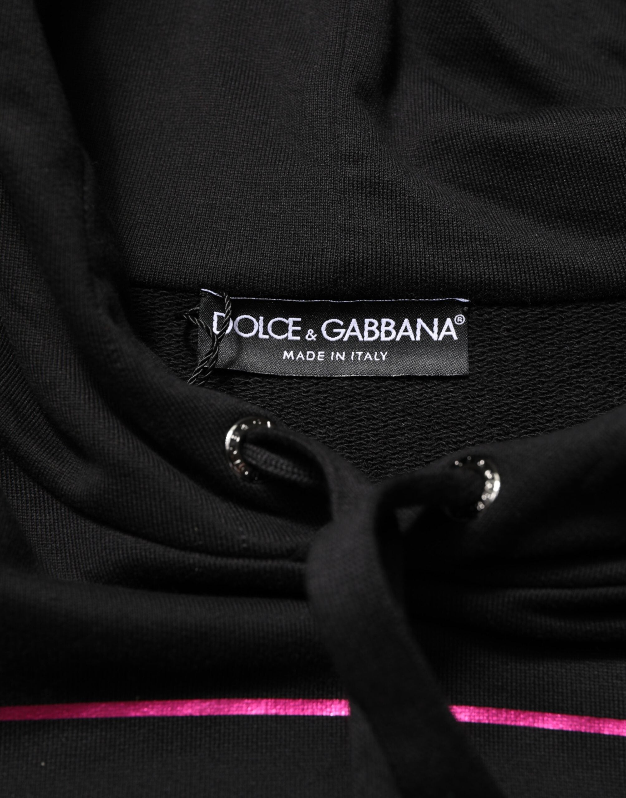 Dolce & Gabbana Black Printed Hoodie for Men-8