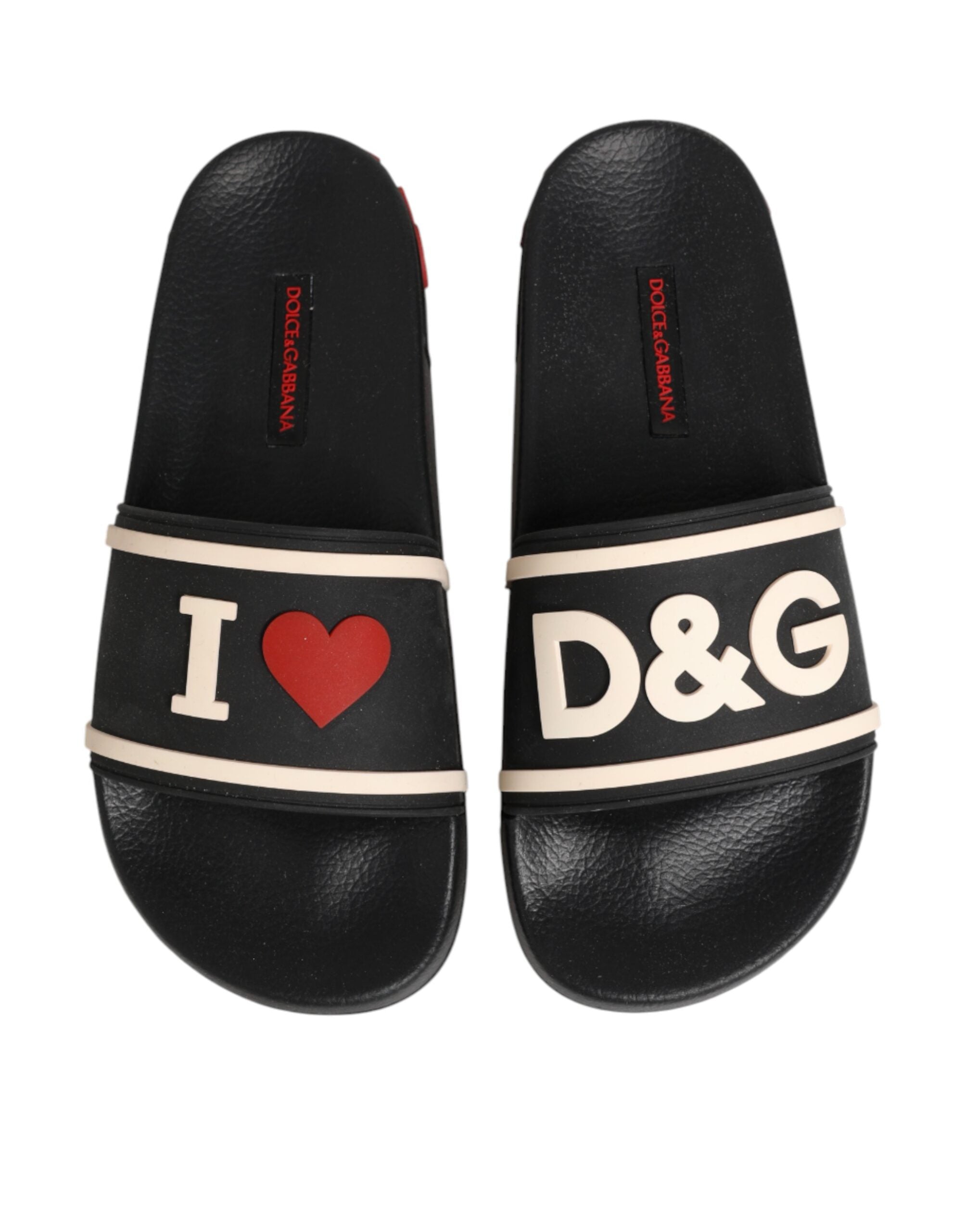 Dolce & Gabbana Schwarze Gummisandalen-4