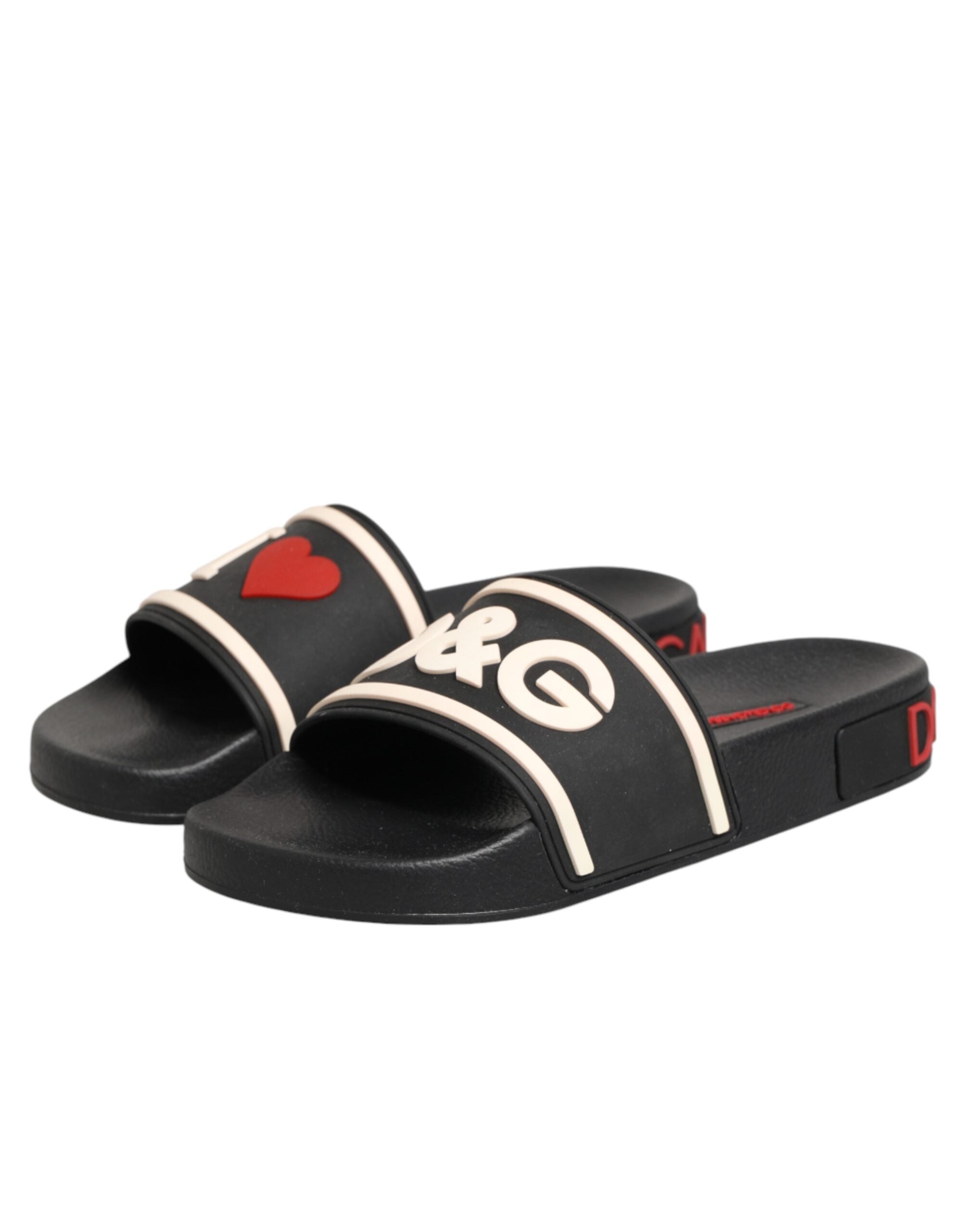 Dolce & Gabbana Schwarze Gummisandalen-5