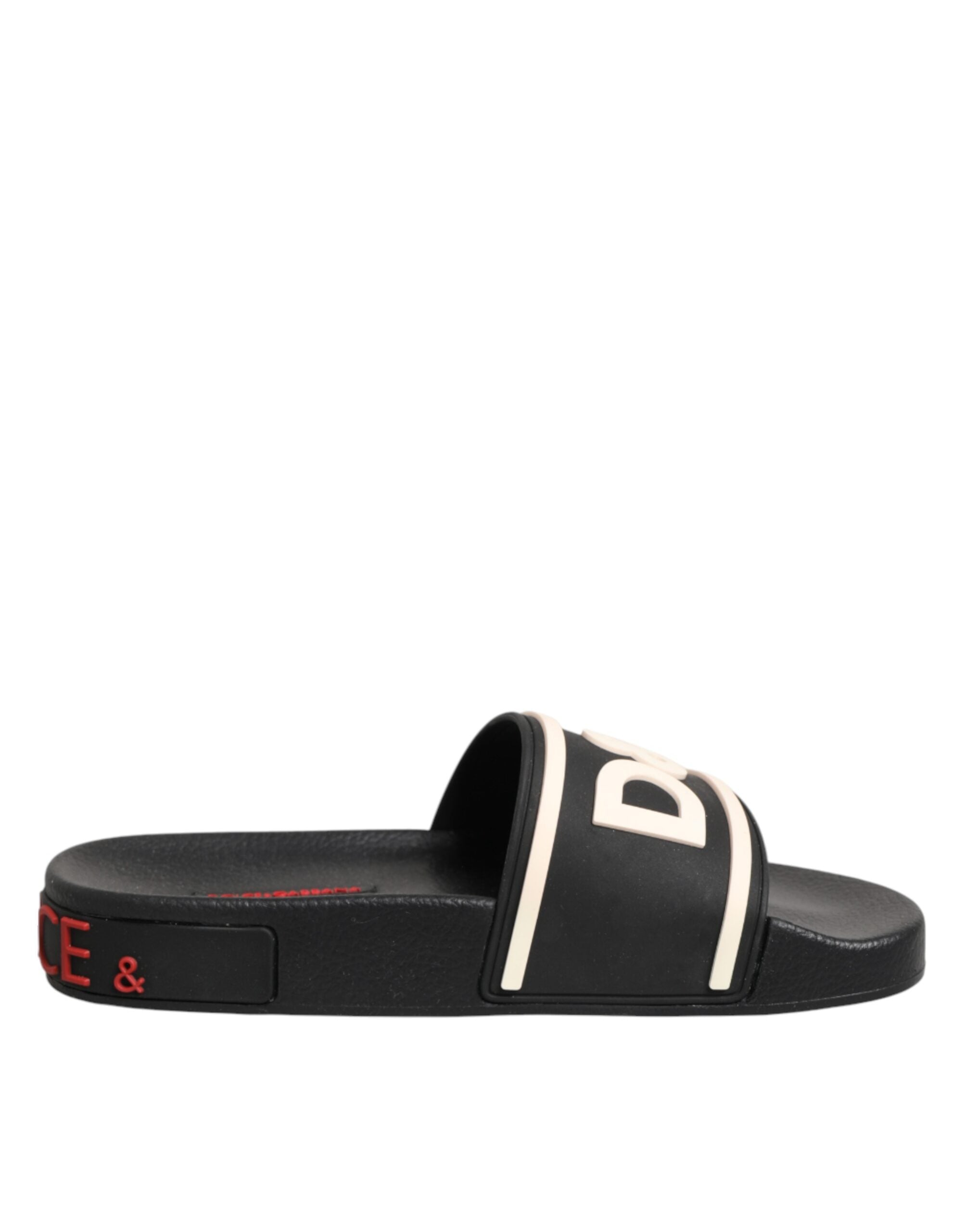 Dolce & Gabbana Schwarze Gummisandalen-1