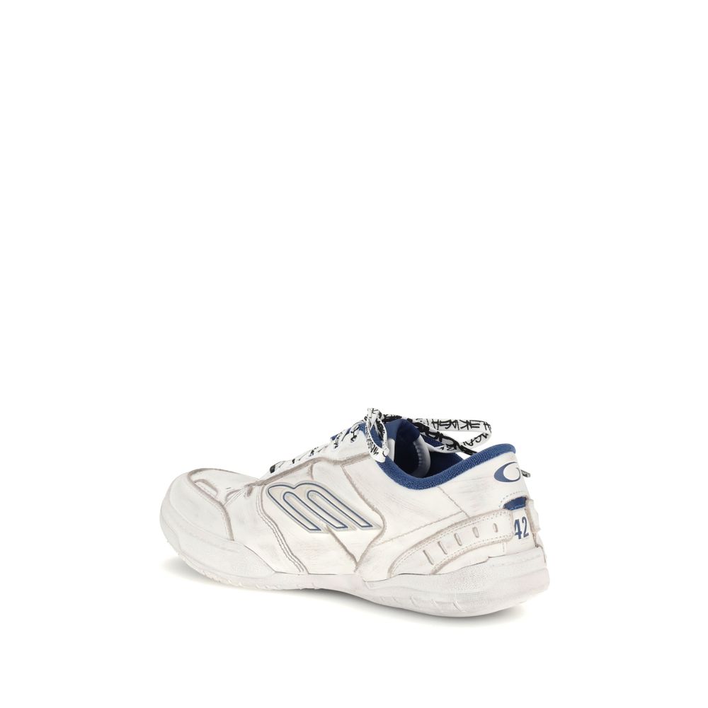 Balenciaga Graue Leder-Sneaker im Athletic-Look-3