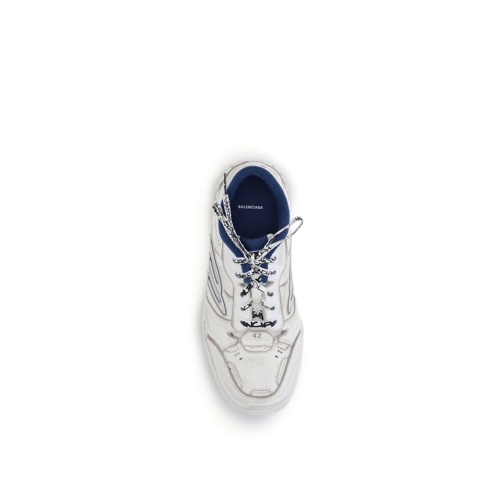 Balenciaga Graue Leder-Sneaker im Athletic-Look-4