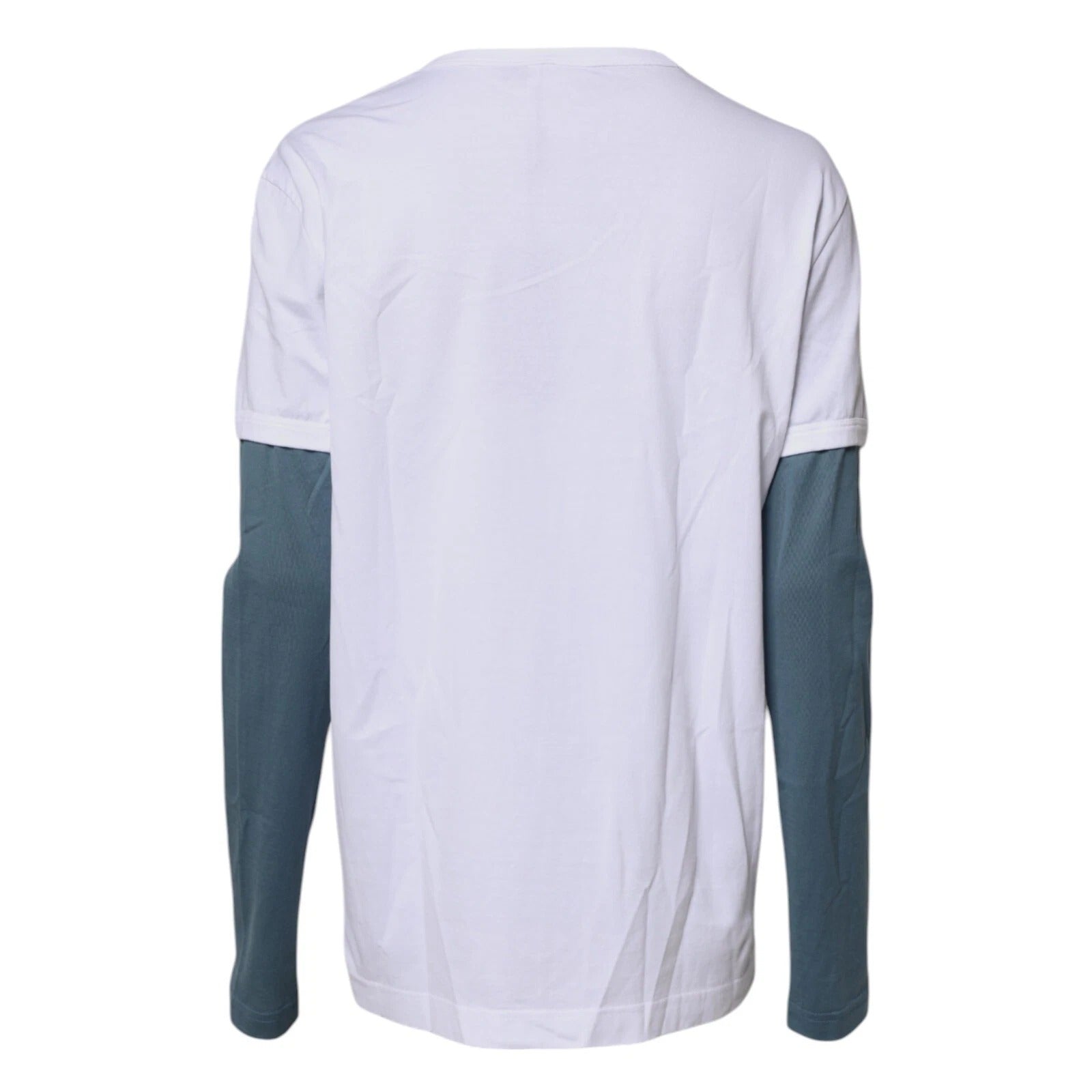Camiseta blanca Dolce & Gabbana con estampado gráfico y cuello redondo confeccionada en algodón-3