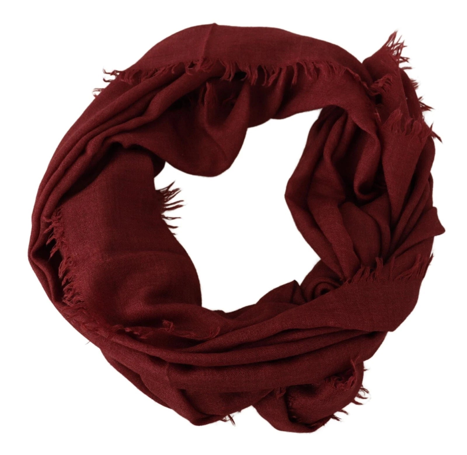 Dolce & Gabbana Roter DG-Kronen-Kaschmir-Seidenschal mit Fransen-4