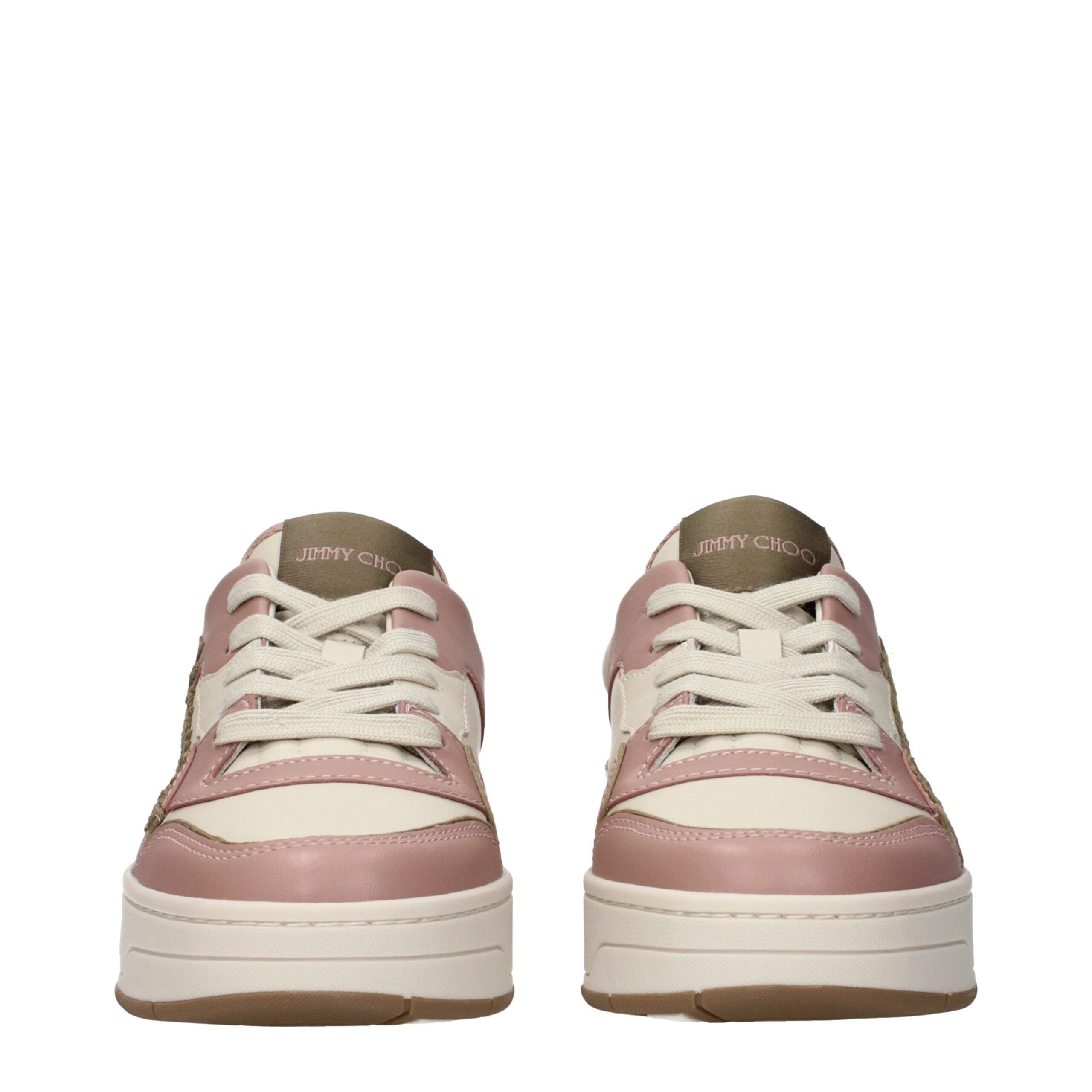 Jimmy Choo Pinke Leder Low-Top-Sneaker-3
