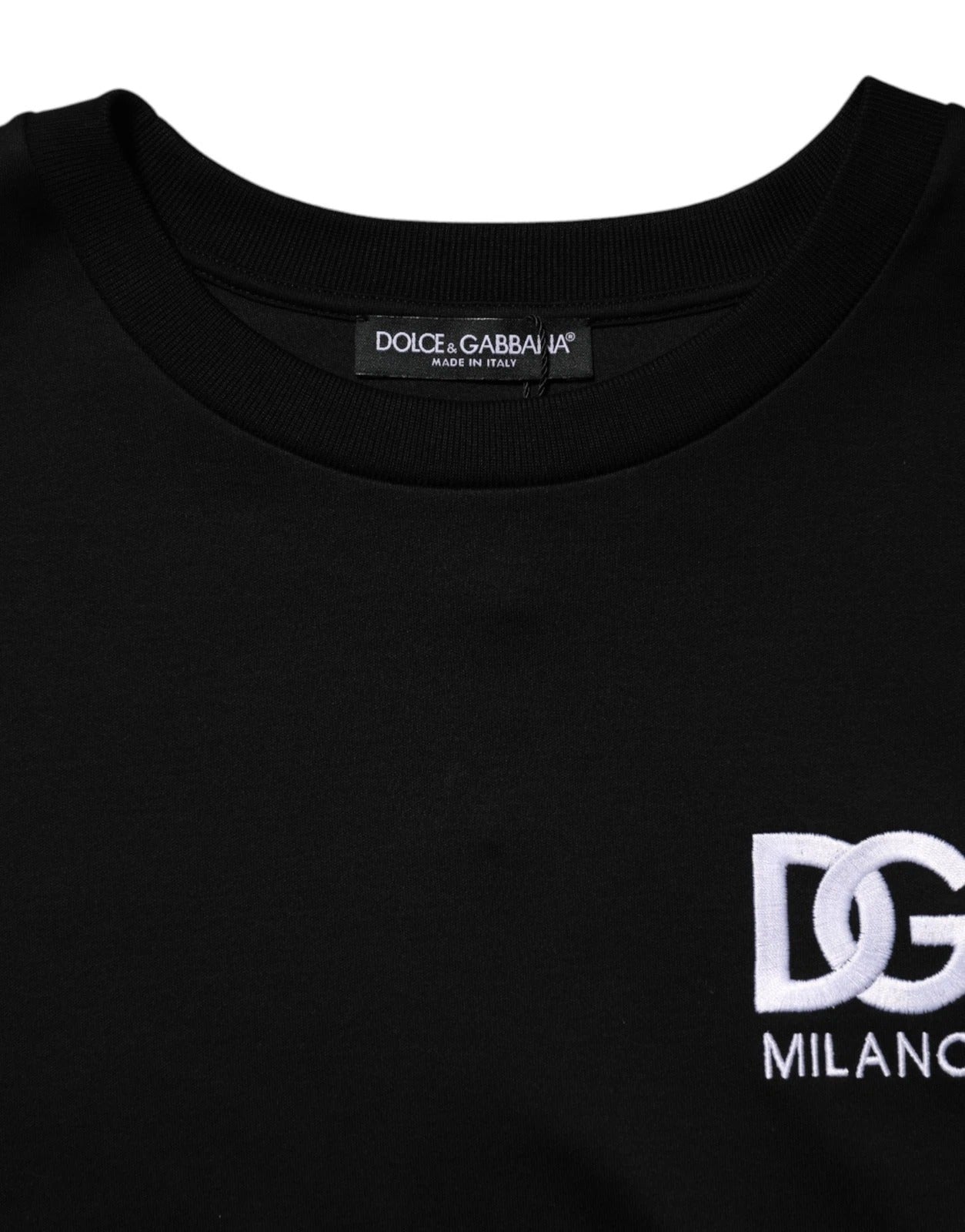 Dolce & Gabbana black T-shirt with DG logo embroidery-3