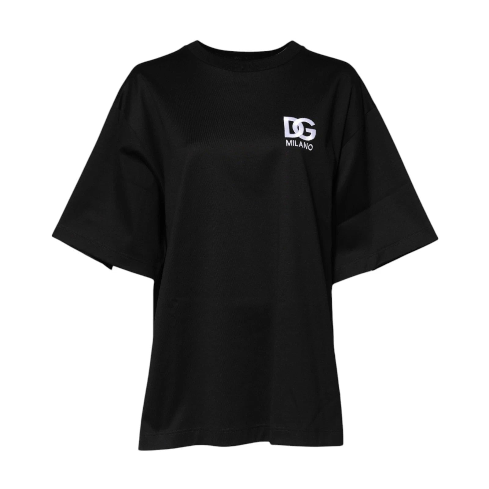 Dolce & Gabbana black T-shirt with DG logo embroidery-1