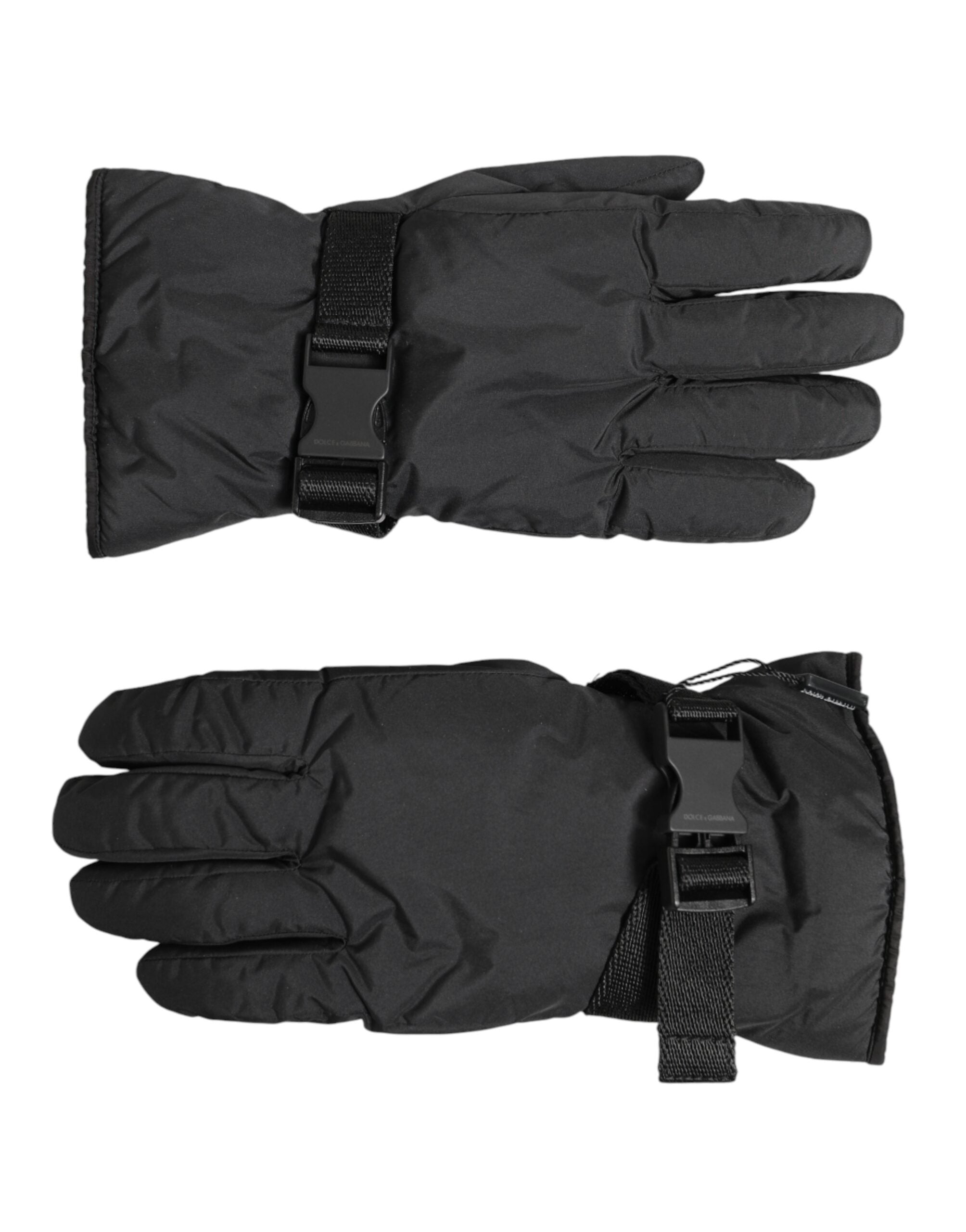 Dolce & Gabbana Schwarze Winddichte Skihandschuhe, Winter, Warm, Rutschfest-1