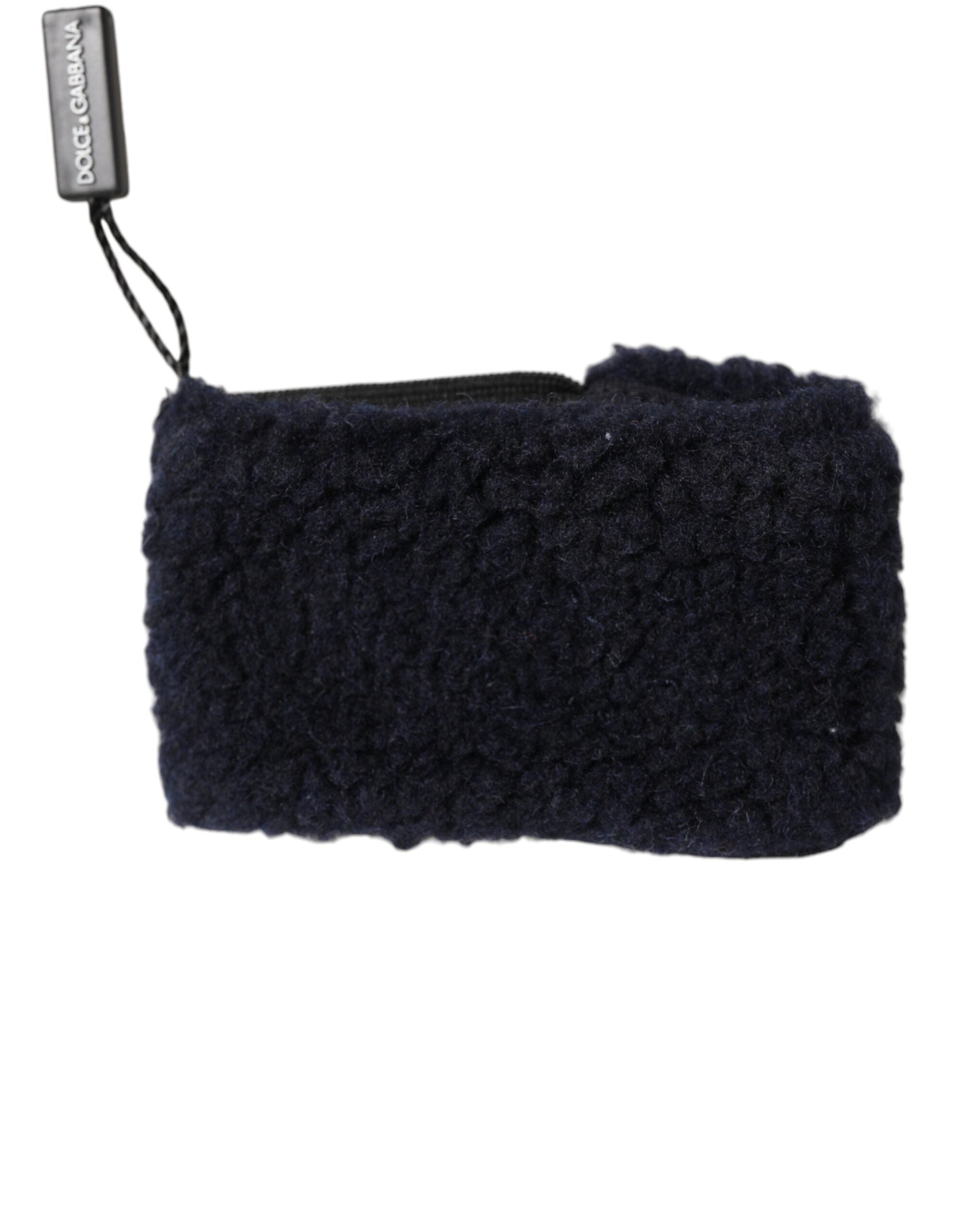 Dolce & Gabbana black knitted wool headbands for men-1