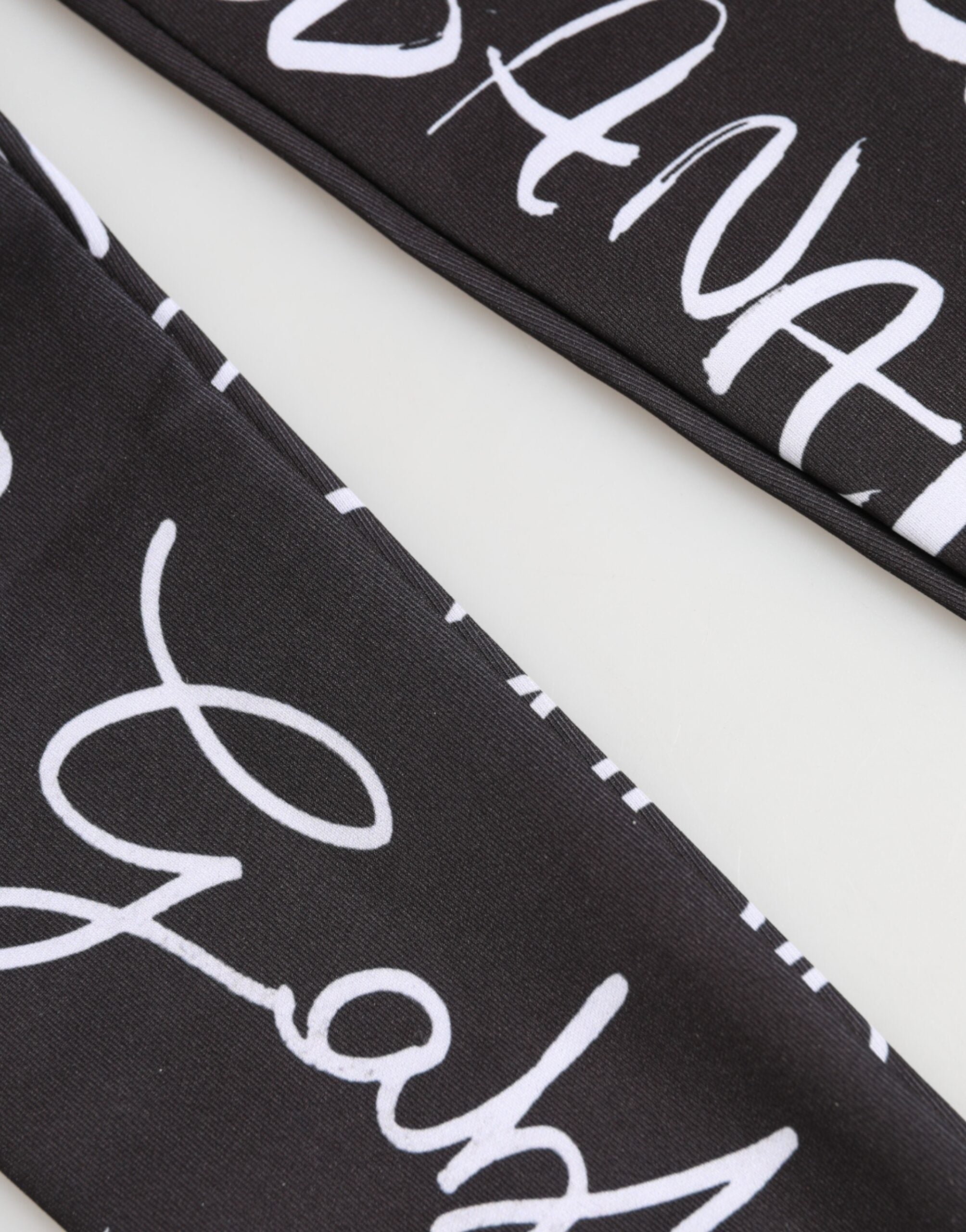 Dolce & Gabbana Schwarze und Weiße DG-Logo-Ellbogenhandschuhe-3
