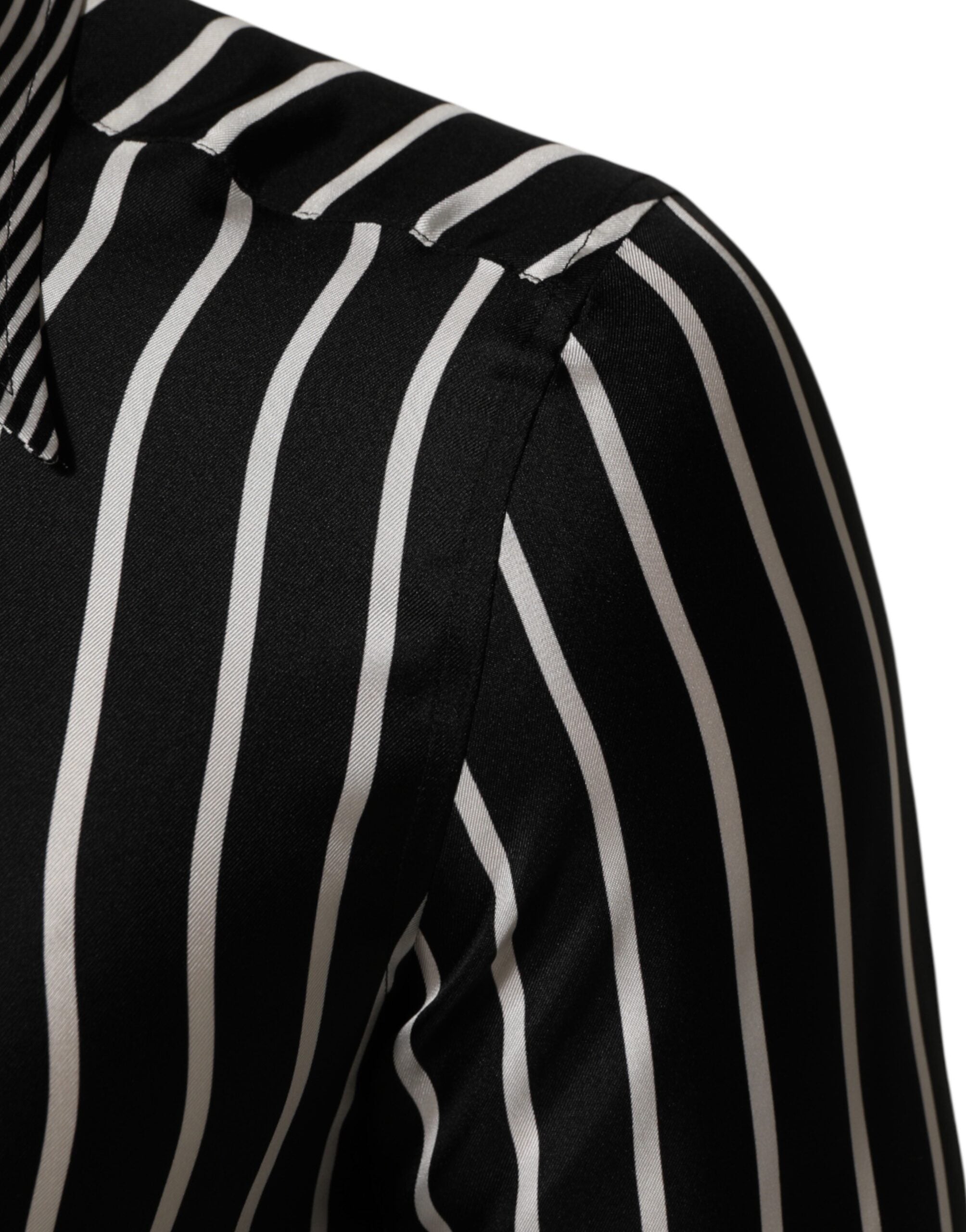Dolce & Gabbana men's shirt MARTINI with black and white stripes-6