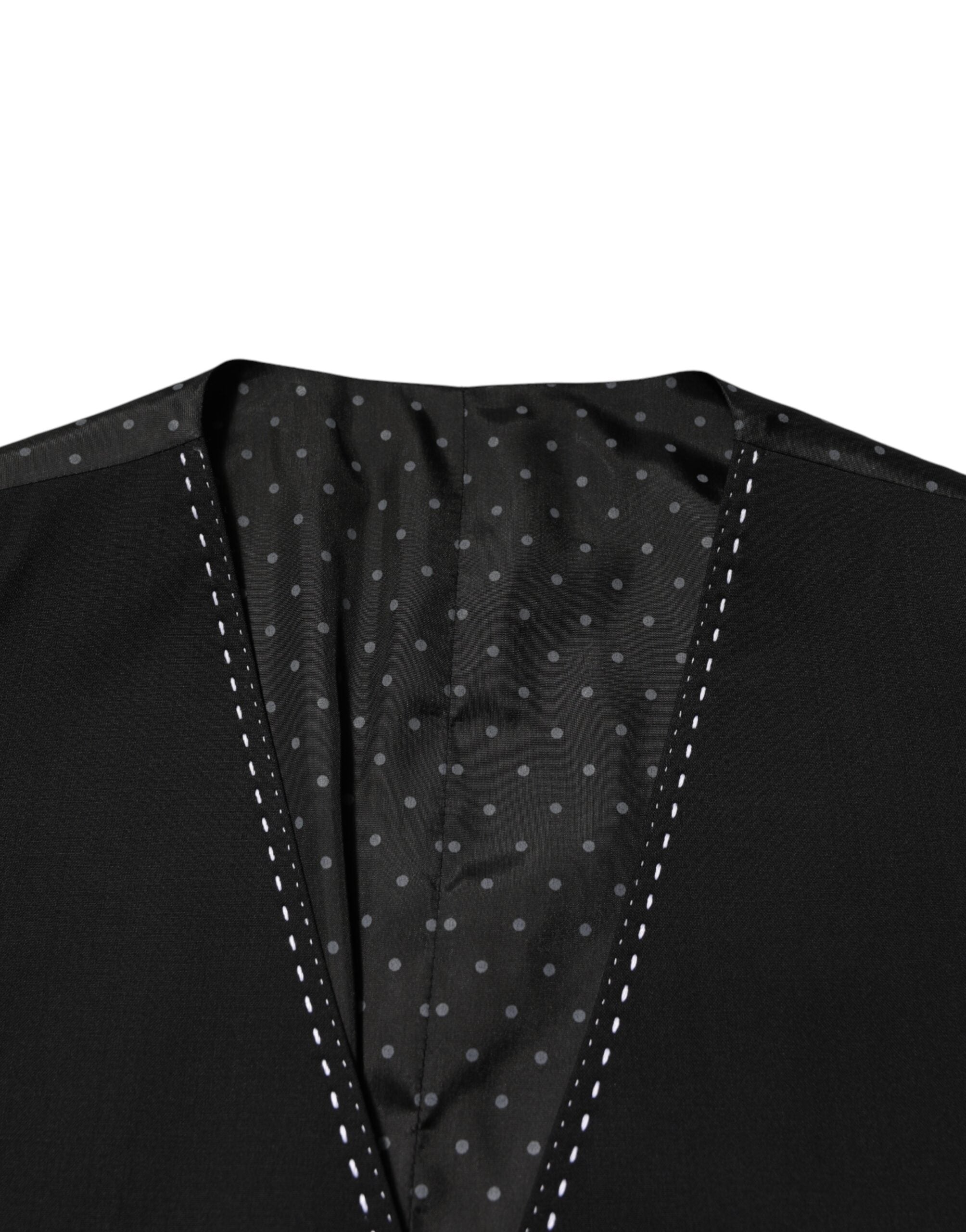 Chaleco de lana negro Dolce & Gabbana para hombre, formal-6