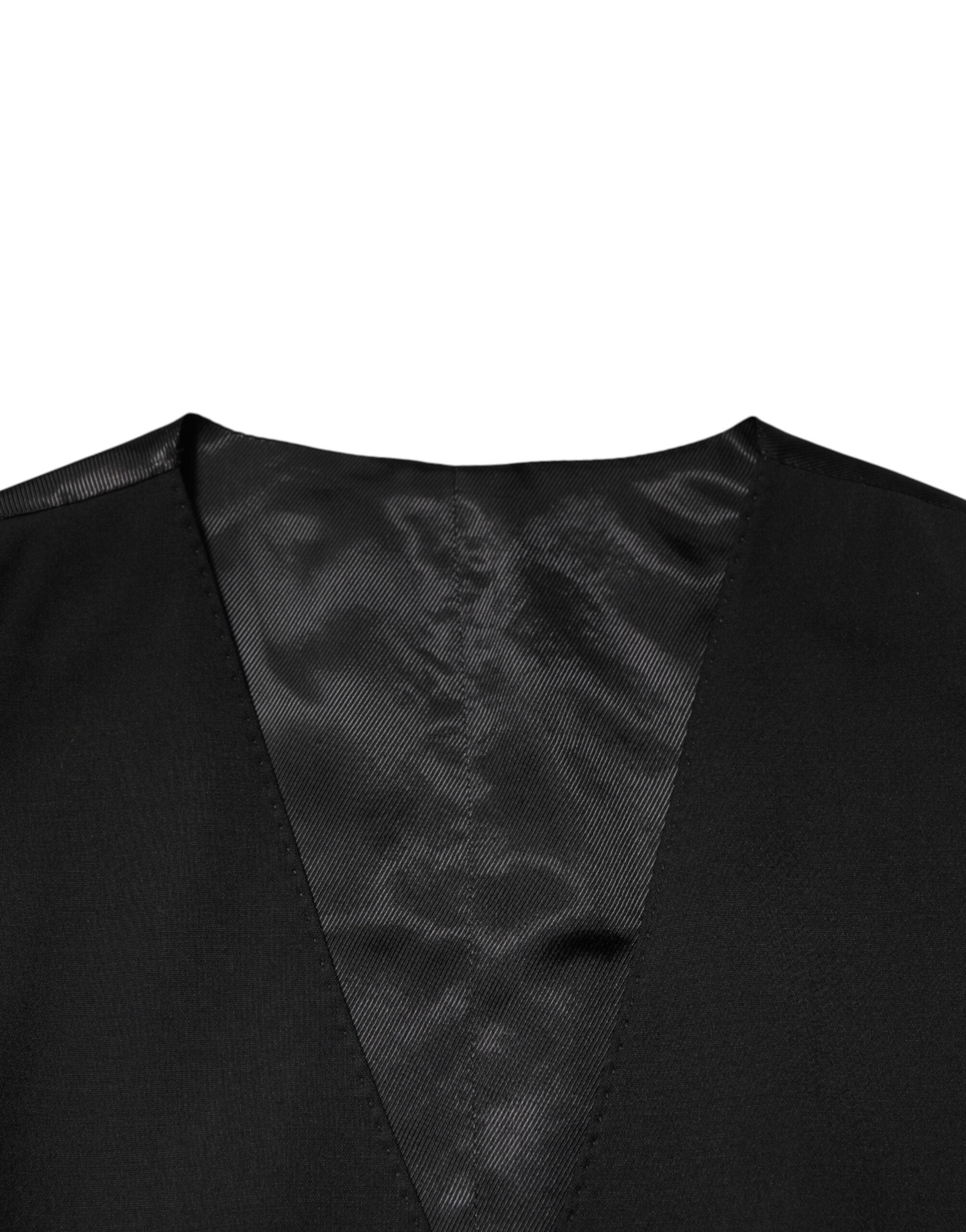 Dolce & Gabbana black polyester vest, formal-6