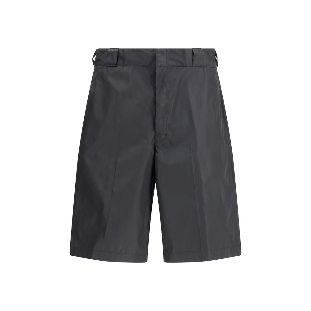 Prada Schwarze Bermuda-Shorts aus recyceltem Polyamid-1