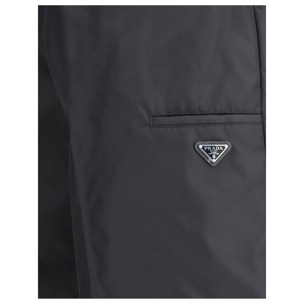 Prada Schwarze Bermuda-Shorts aus recyceltem Polyamid-3