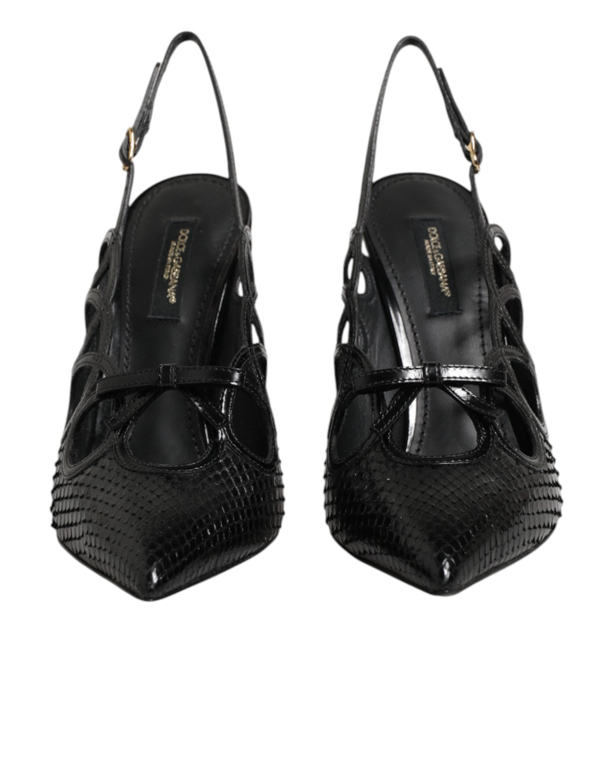 Dolce & Gabbana leather slingback pumps with high heels-3