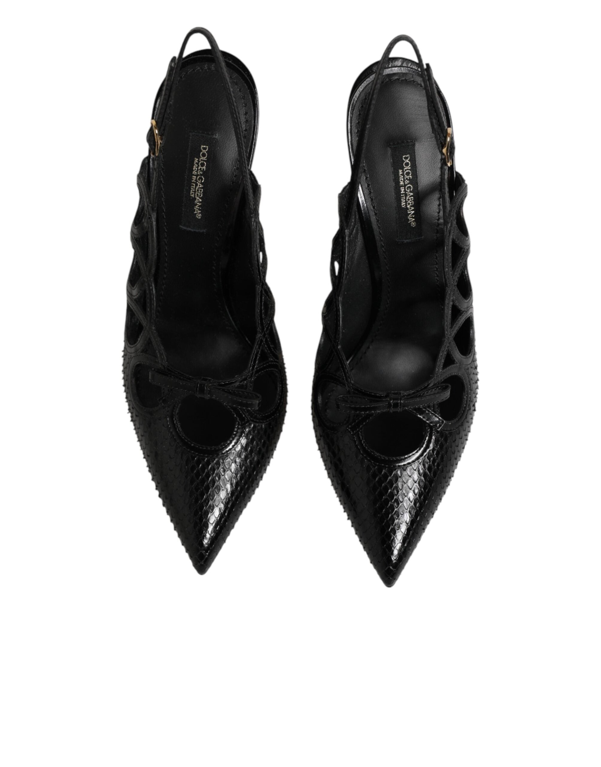 Dolce & Gabbana leather slingback pumps with high heels-4