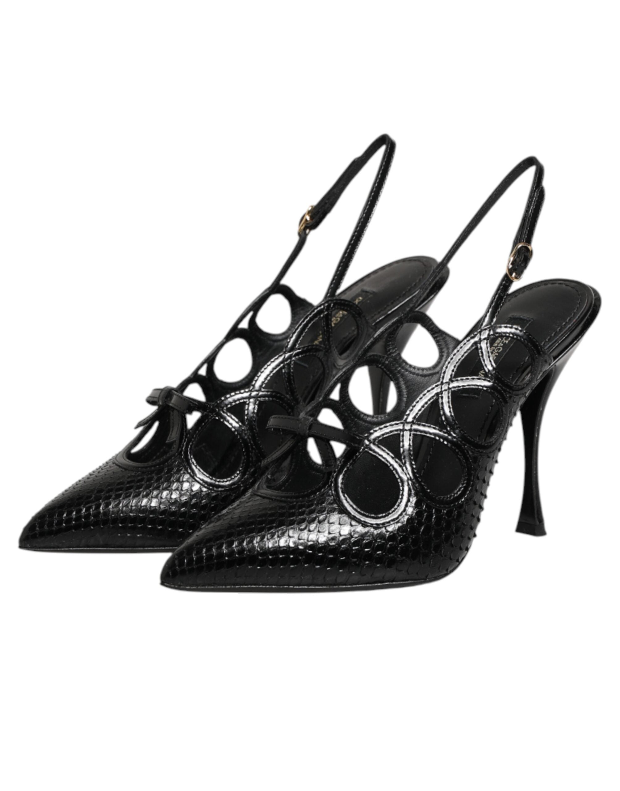 Dolce & Gabbana leather slingback pumps with high heels-5
