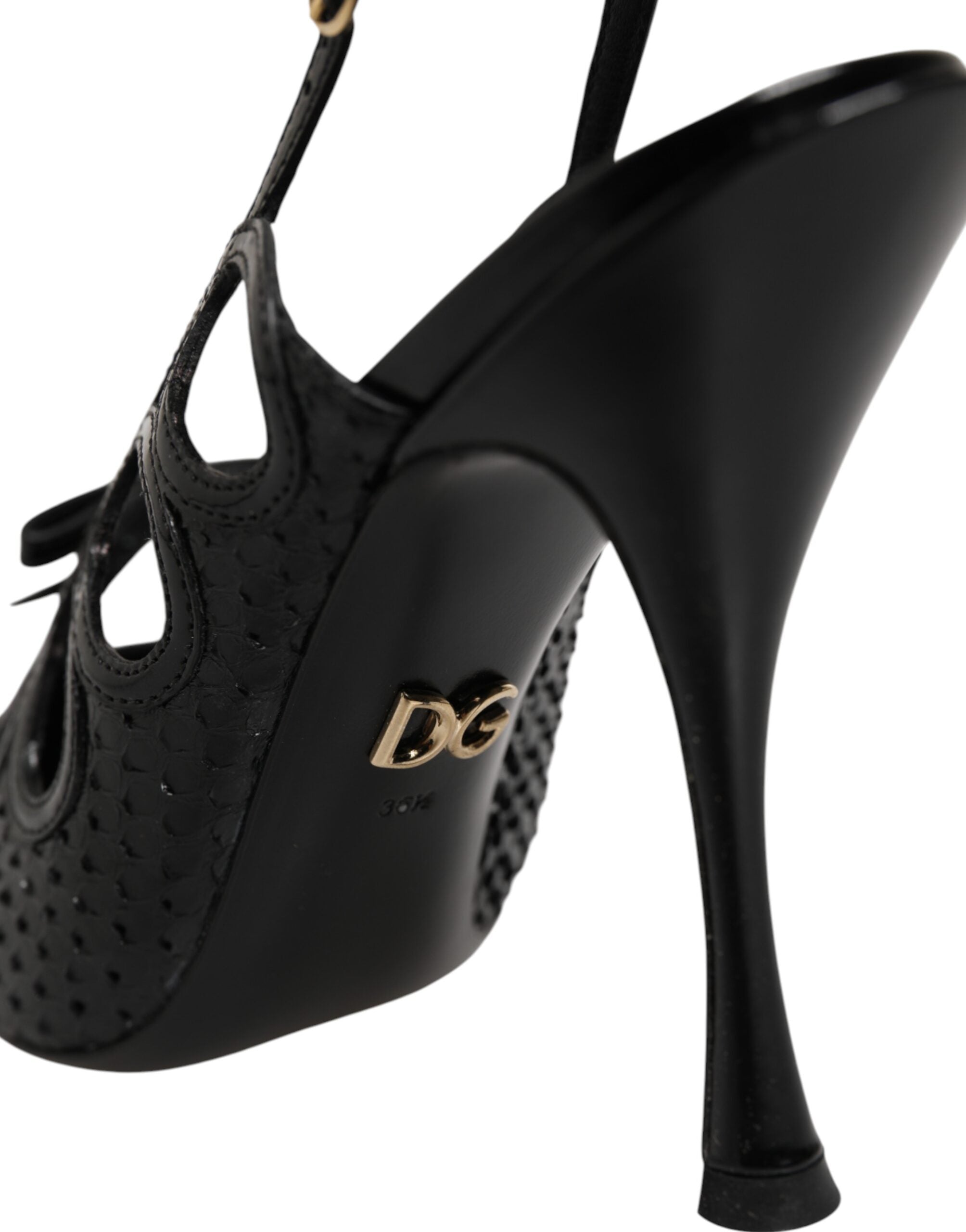 Dolce & Gabbana leather slingback pumps with high heels-7
